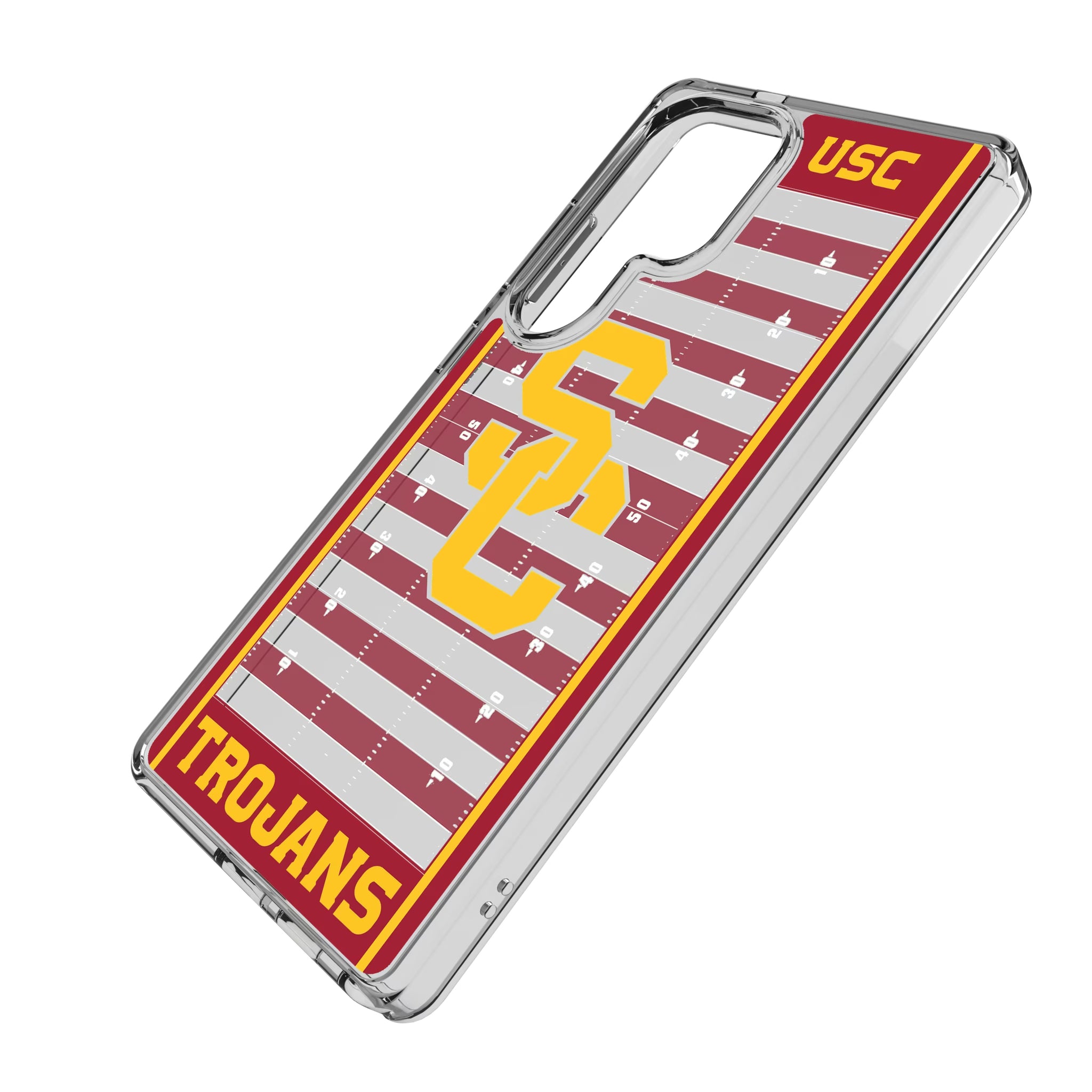 University of Southern California Trojans Field Galaxy Clear Phone Case for Samsung Galaxy - Isometric View