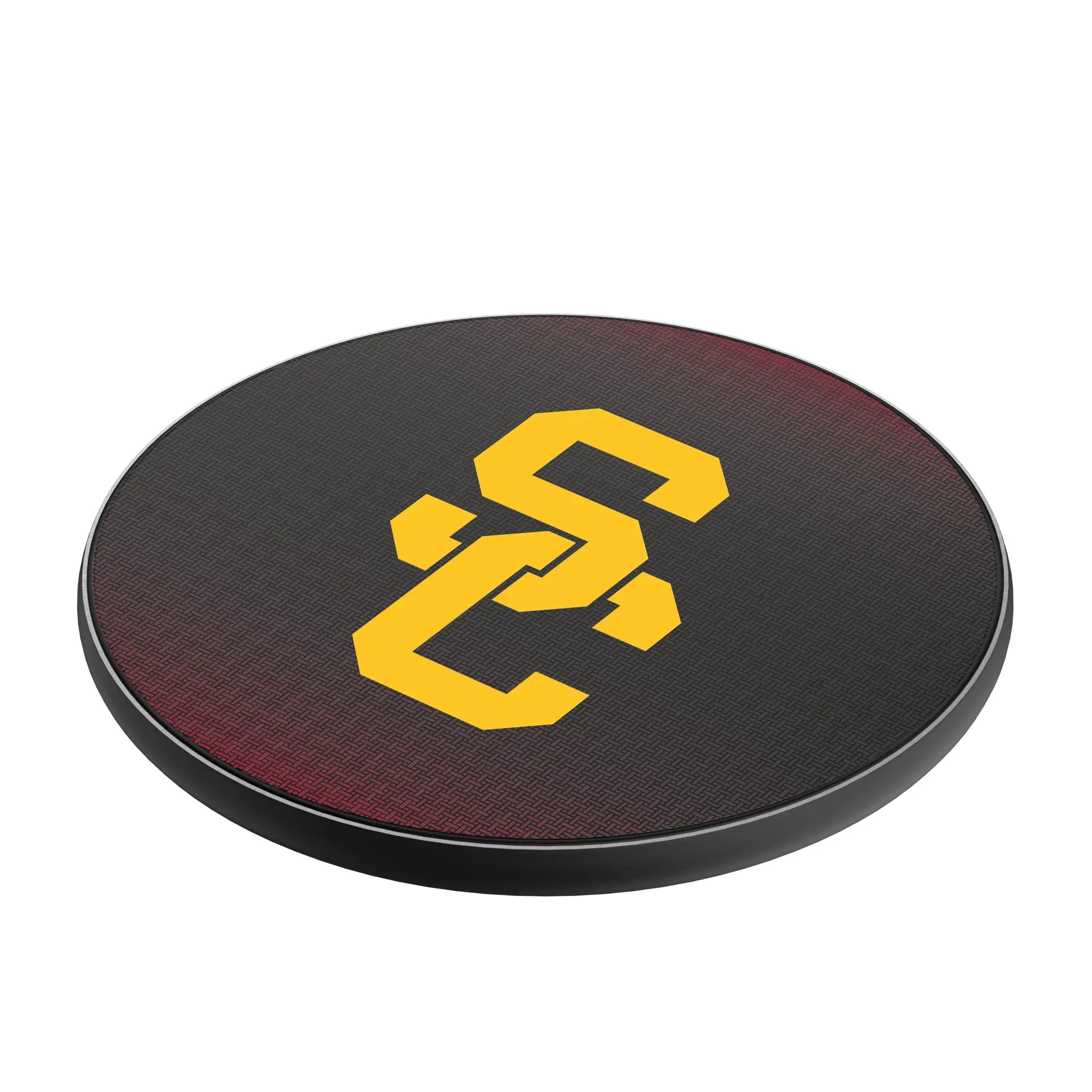 University of Southern California Trojans Linen 15-Watt Wireless Charger - Isometric View