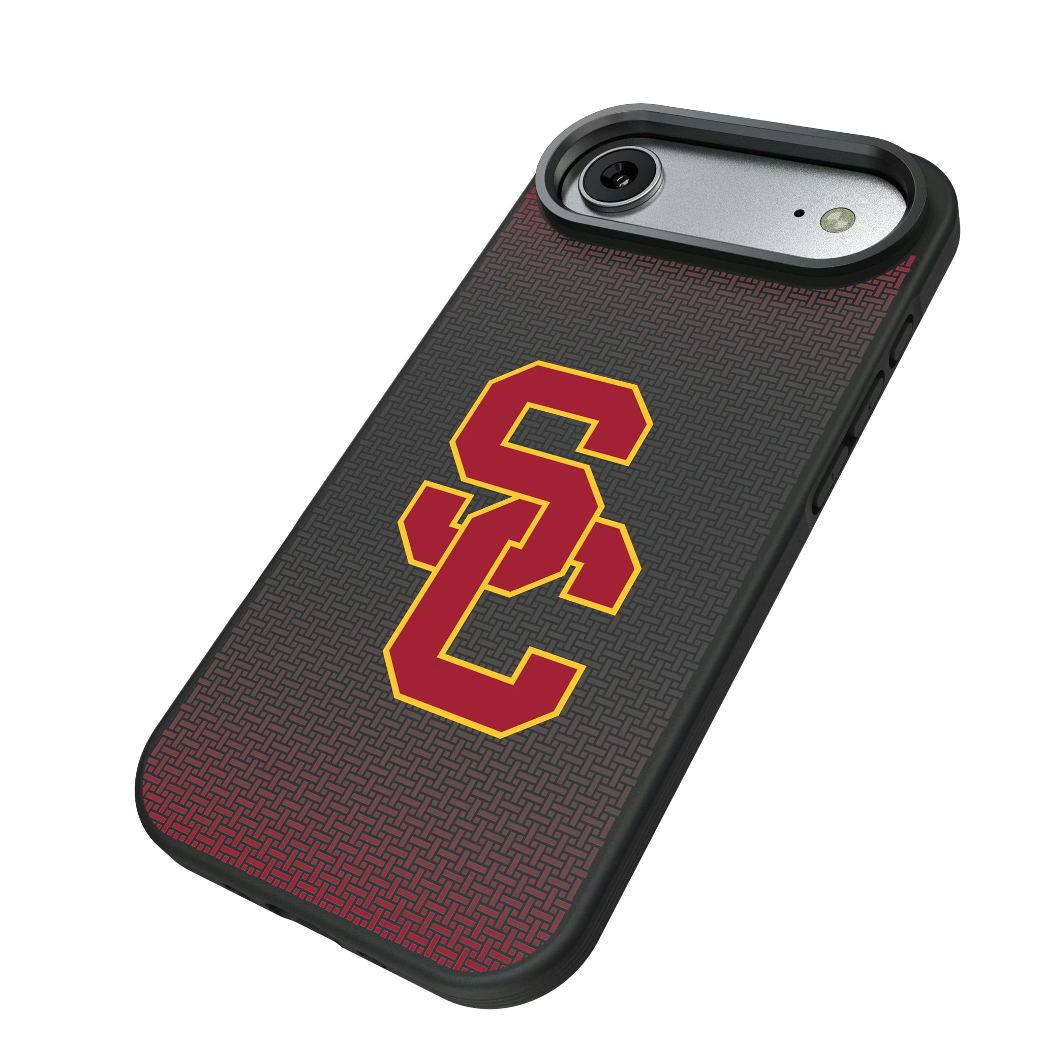 University of Southern California Trojans Linen iPhone Bump Phone Case for Apple iPhone - Isometric View#Device_iPhone Air