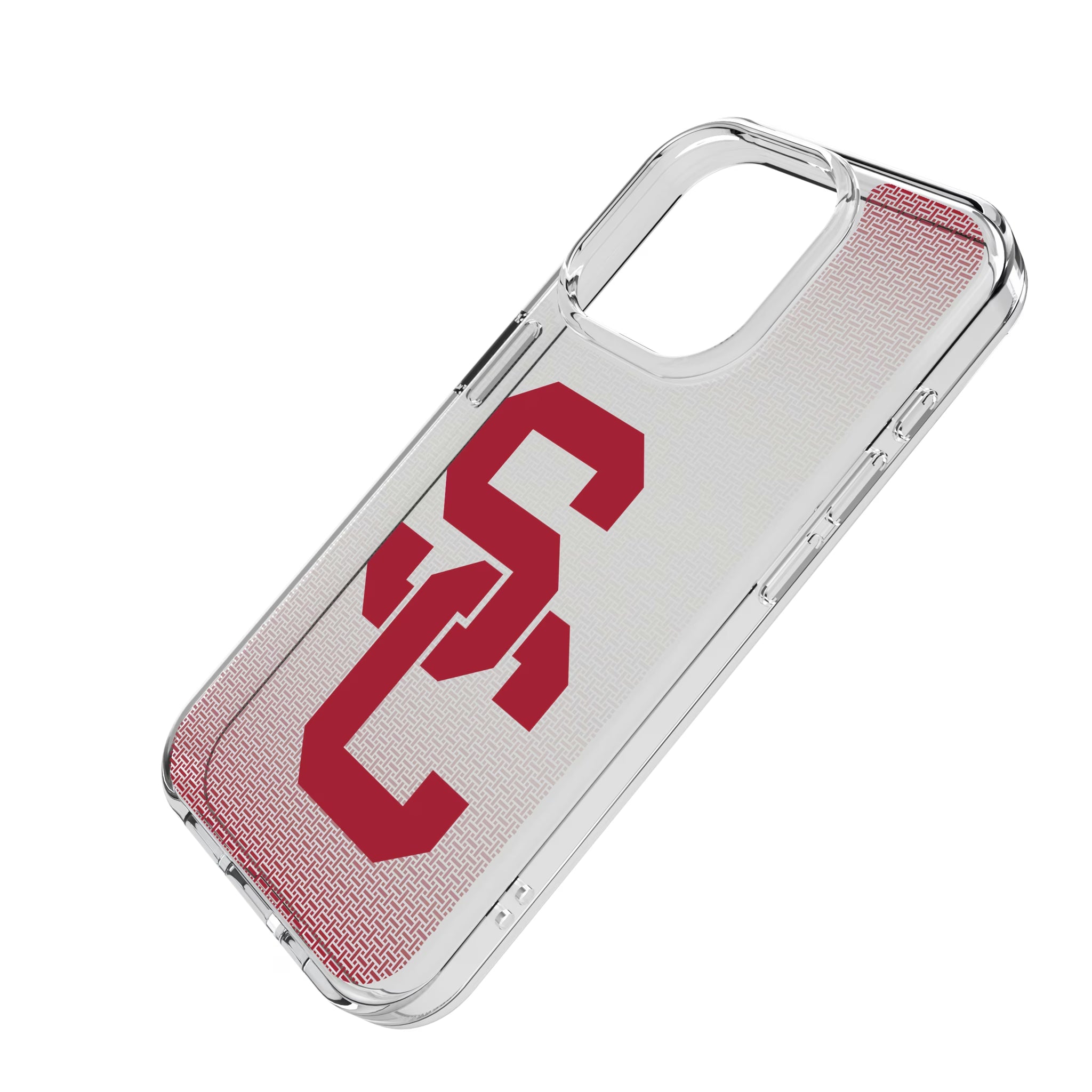 University of Southern California Trojans Linen iPhone Clear Phone Case for Apple iPhone - Isometric View