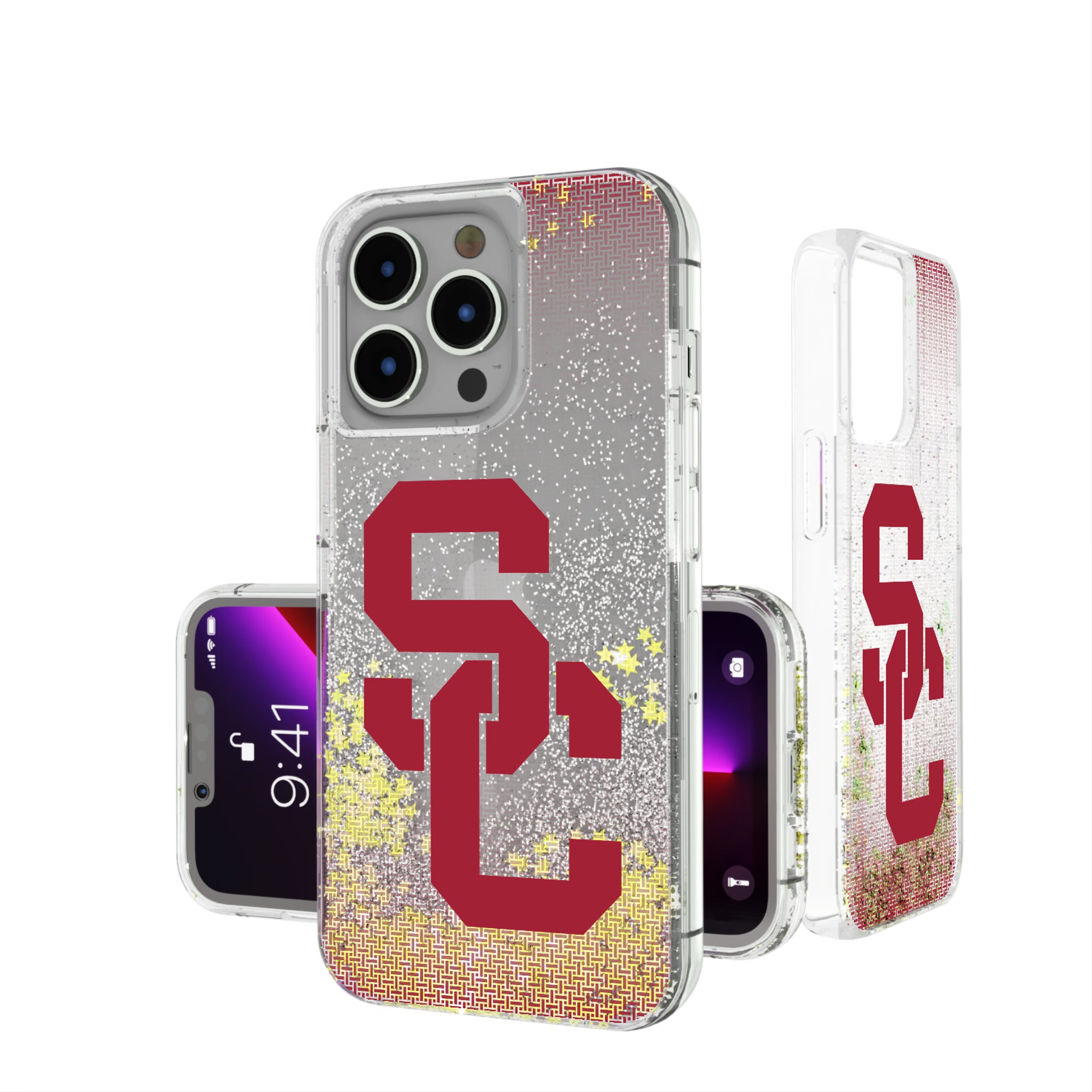 University of Southern California Trojans Linen iPhone Glitter Phone Case for Apple iPhone