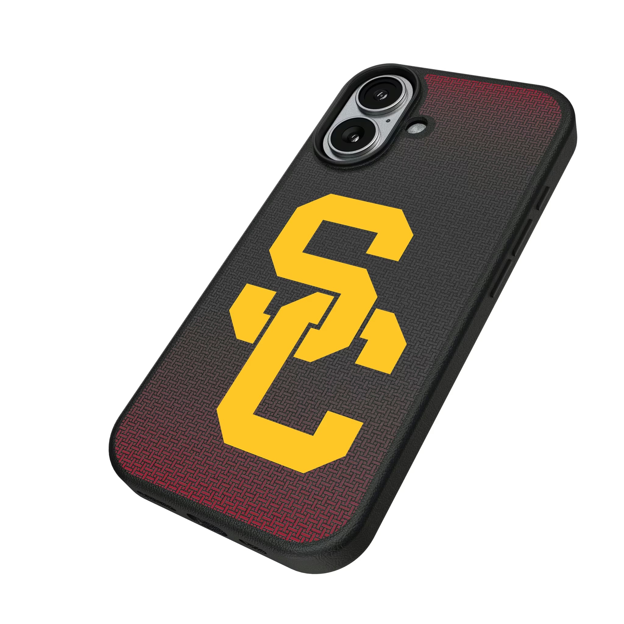 University of Southern California Trojans Linen iPhone MagSafe Compatible Phone Case for Apple iPhone - Isometric View#Device_iPhone 17