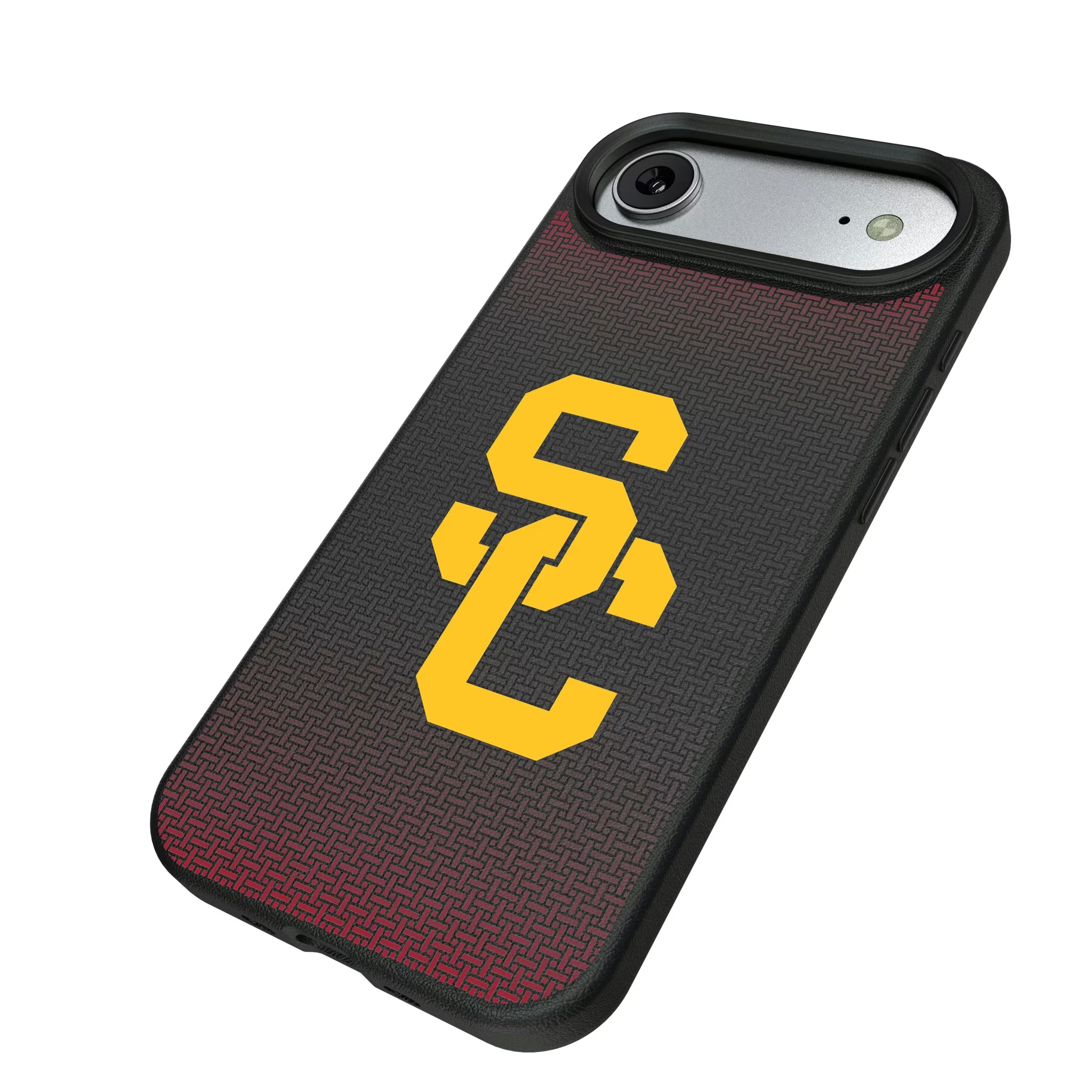 University of Southern California Trojans Linen iPhone MagSafe Compatible Phone Case for Apple iPhone - Isometric View#Device_iPhone Air