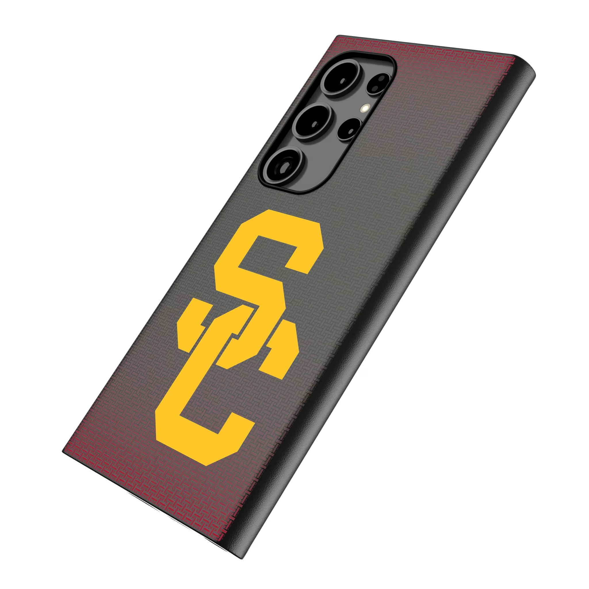 University of Southern California Trojans Linen Galaxy MagSafe Compatible Phone Case for Samsung Galaxy - Isometric View