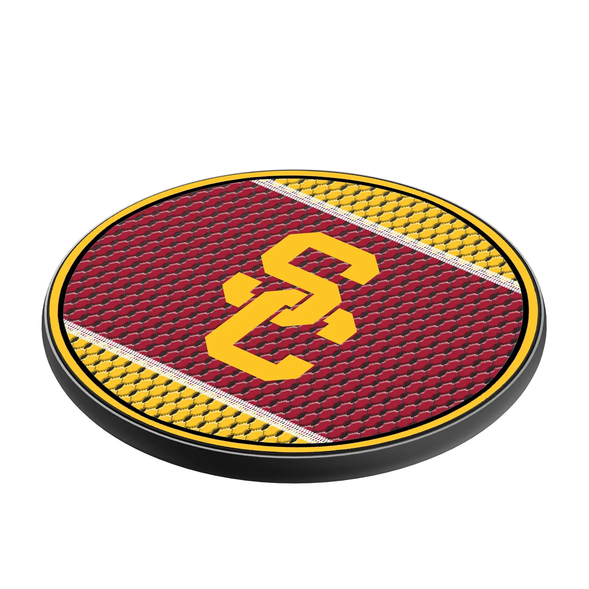 University of Southern California Trojans Mesh 15-Watt Wireless Charger - Isometric View