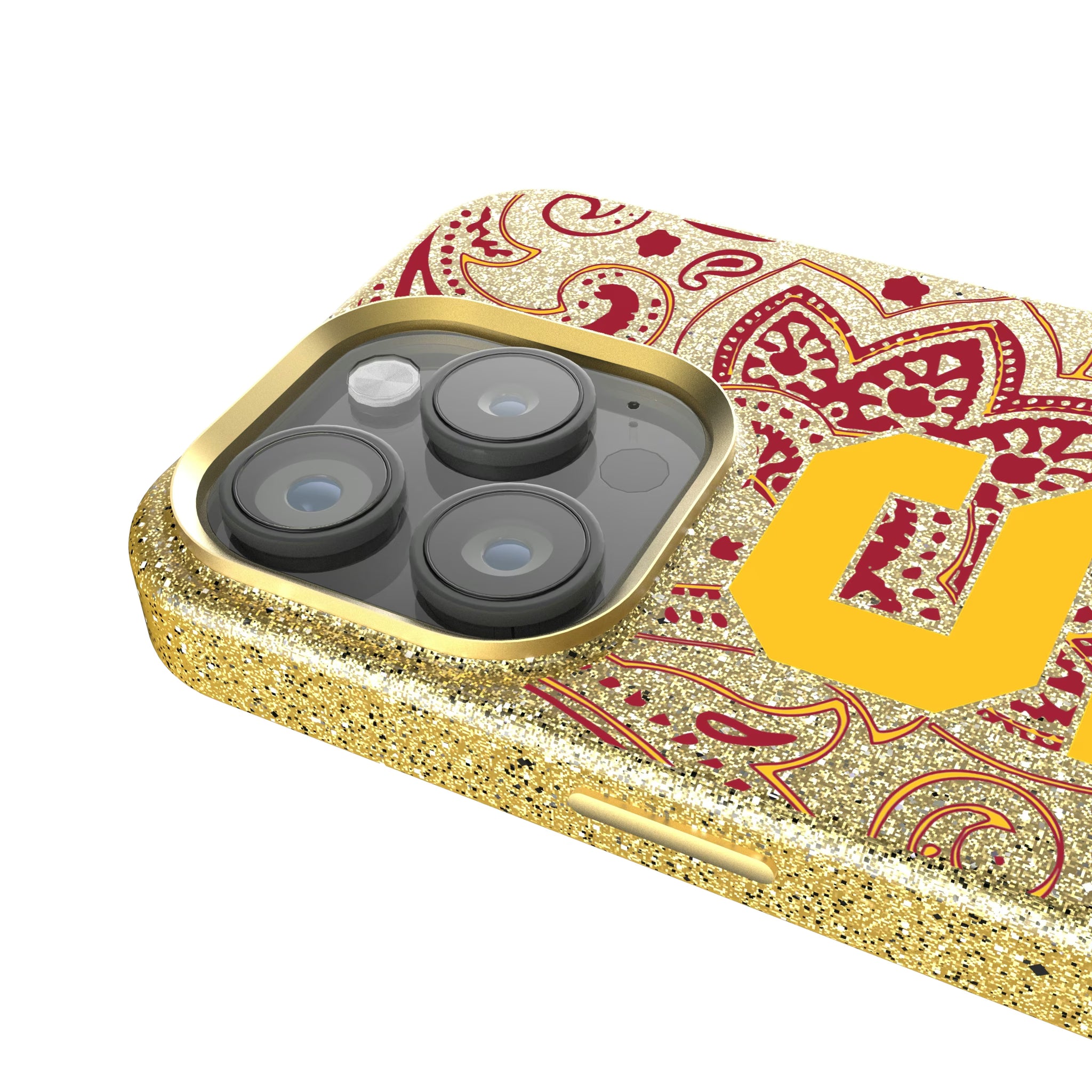 University of Southern California Trojans Paisley iPhone Bling Phone Case for Apple iPhone - Detail