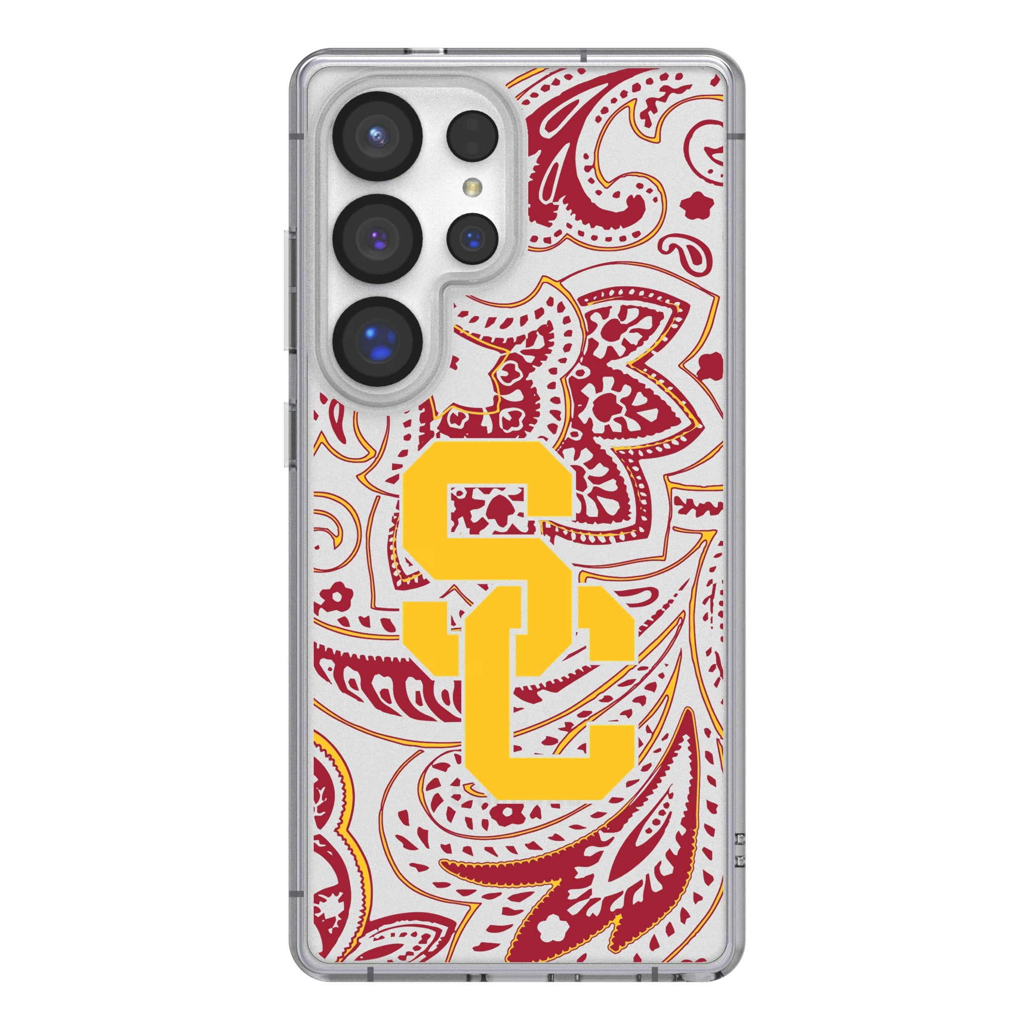 University of Southern California Trojans Paisley Galaxy Clear Phone Case for Samsung Galaxy