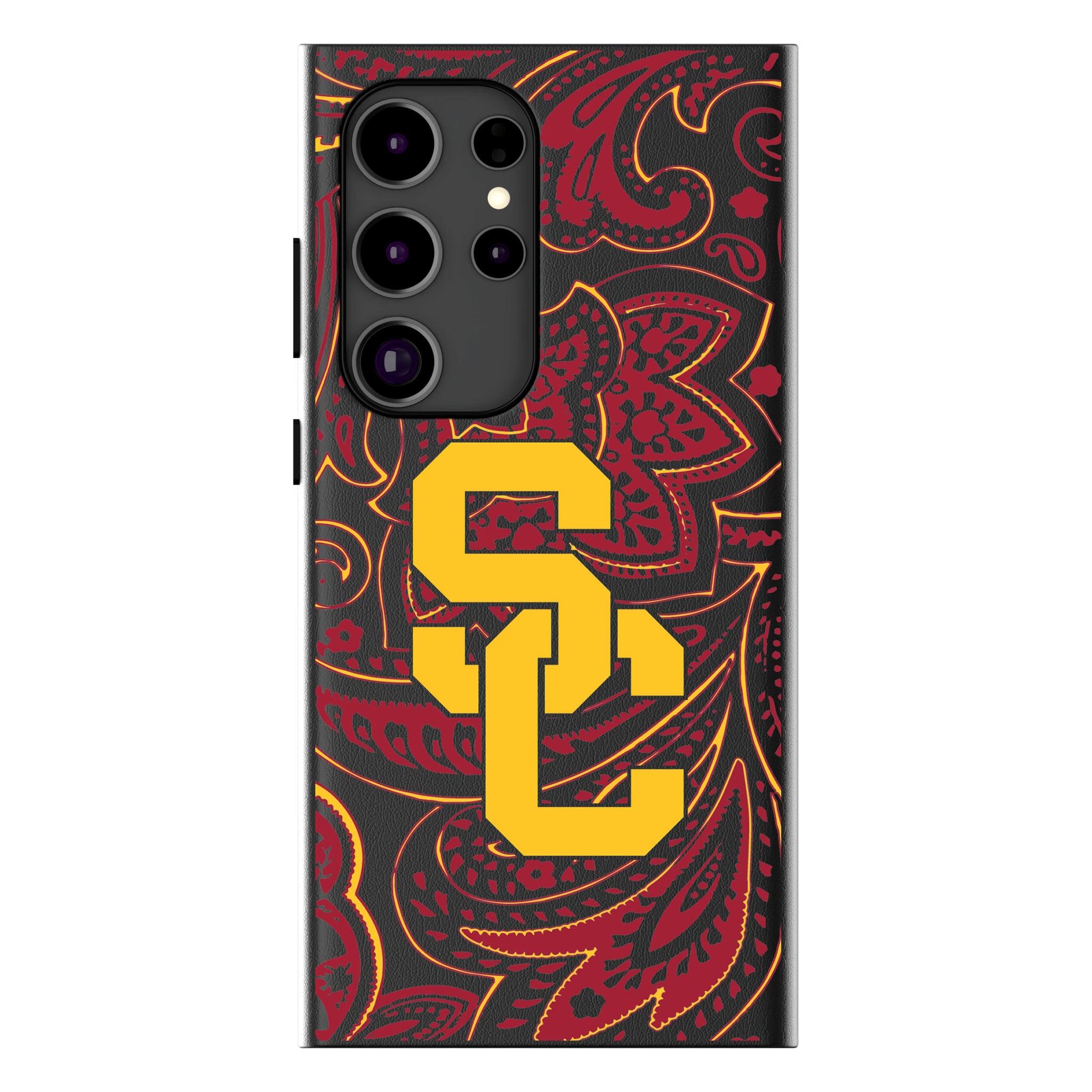 University of Southern California Trojans Paisley Galaxy MagSafe Compatible Phone Case for Samsung Galaxy
