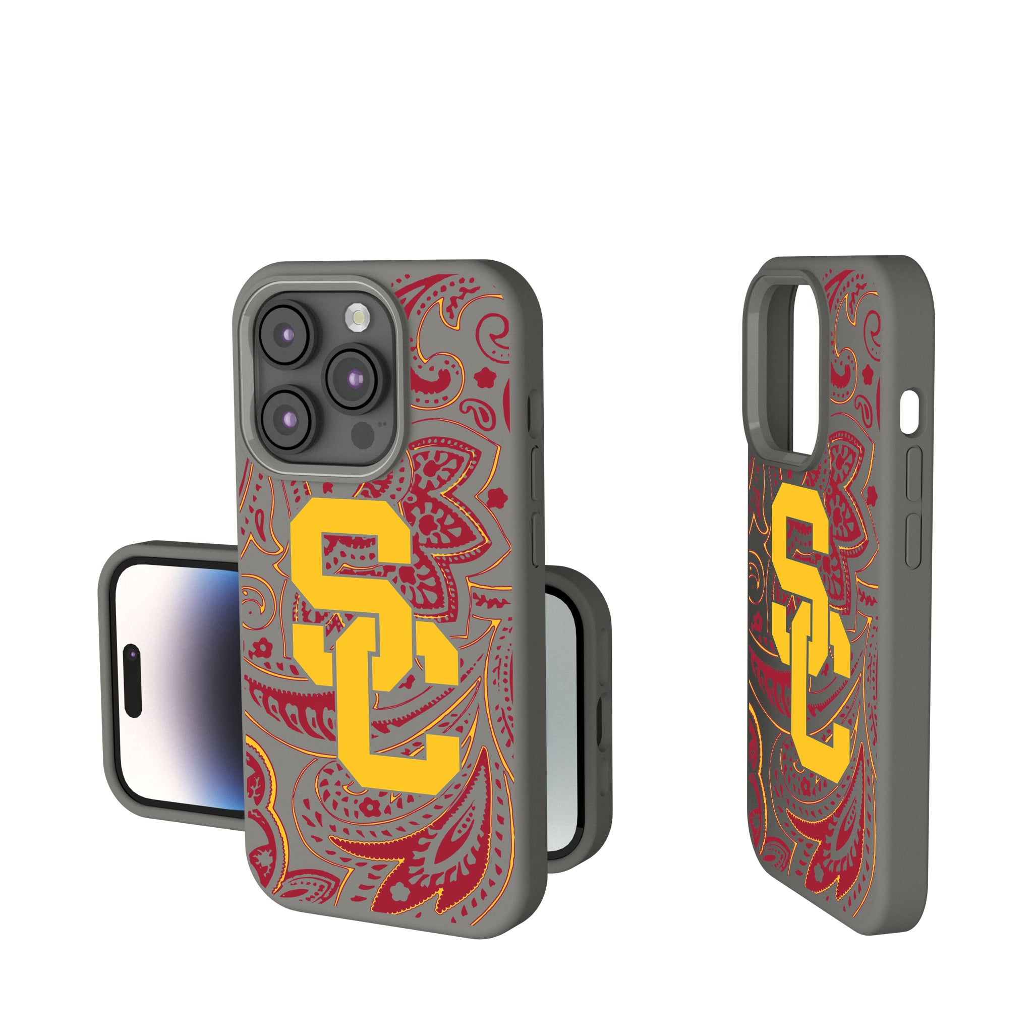 University of Southern California Trojans Paisley iPhone Soft Touch Phone Case for Apple iPhone
