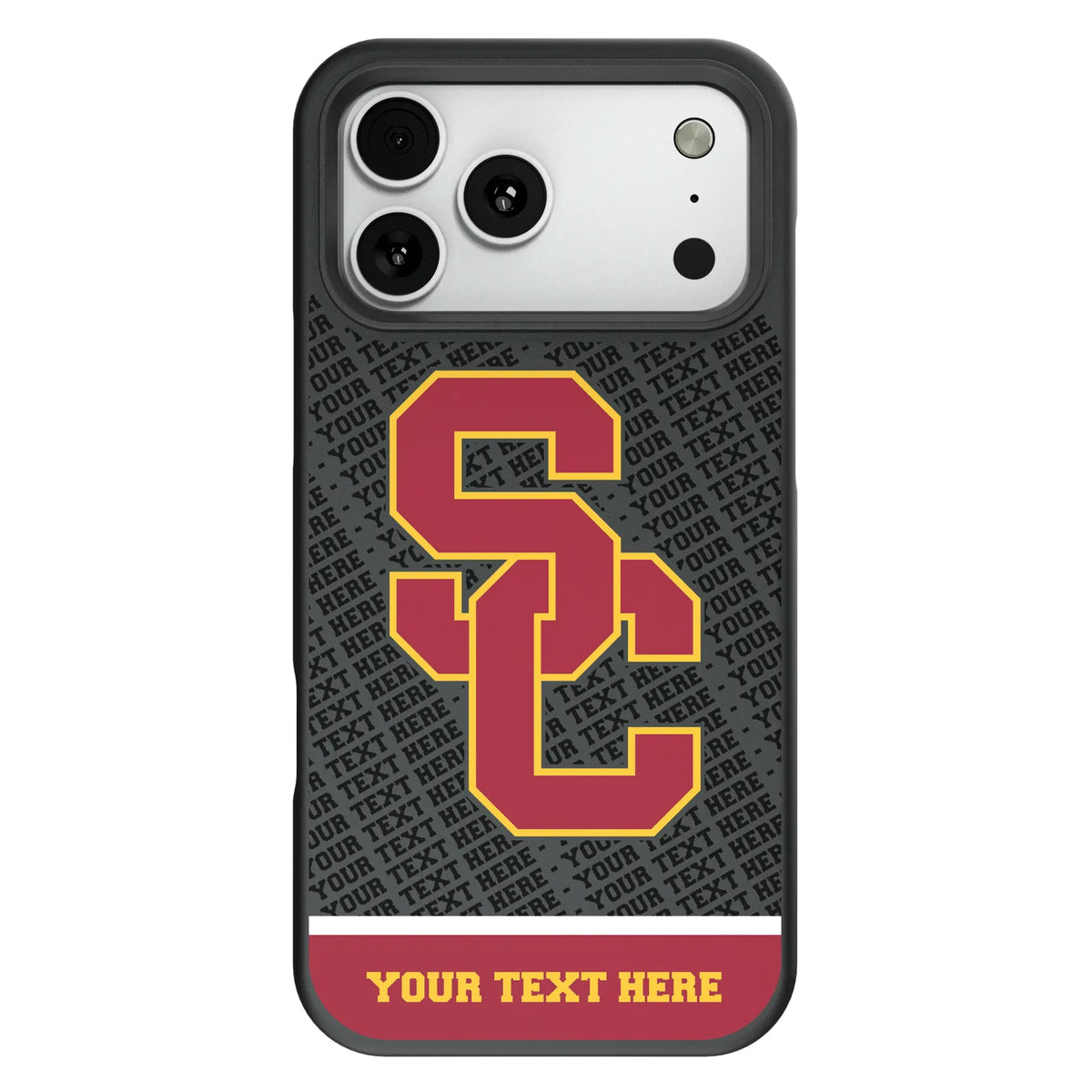 University of Southern California Trojans Personalized EndZone Plus Bump Phone Case for Apple iPhone
