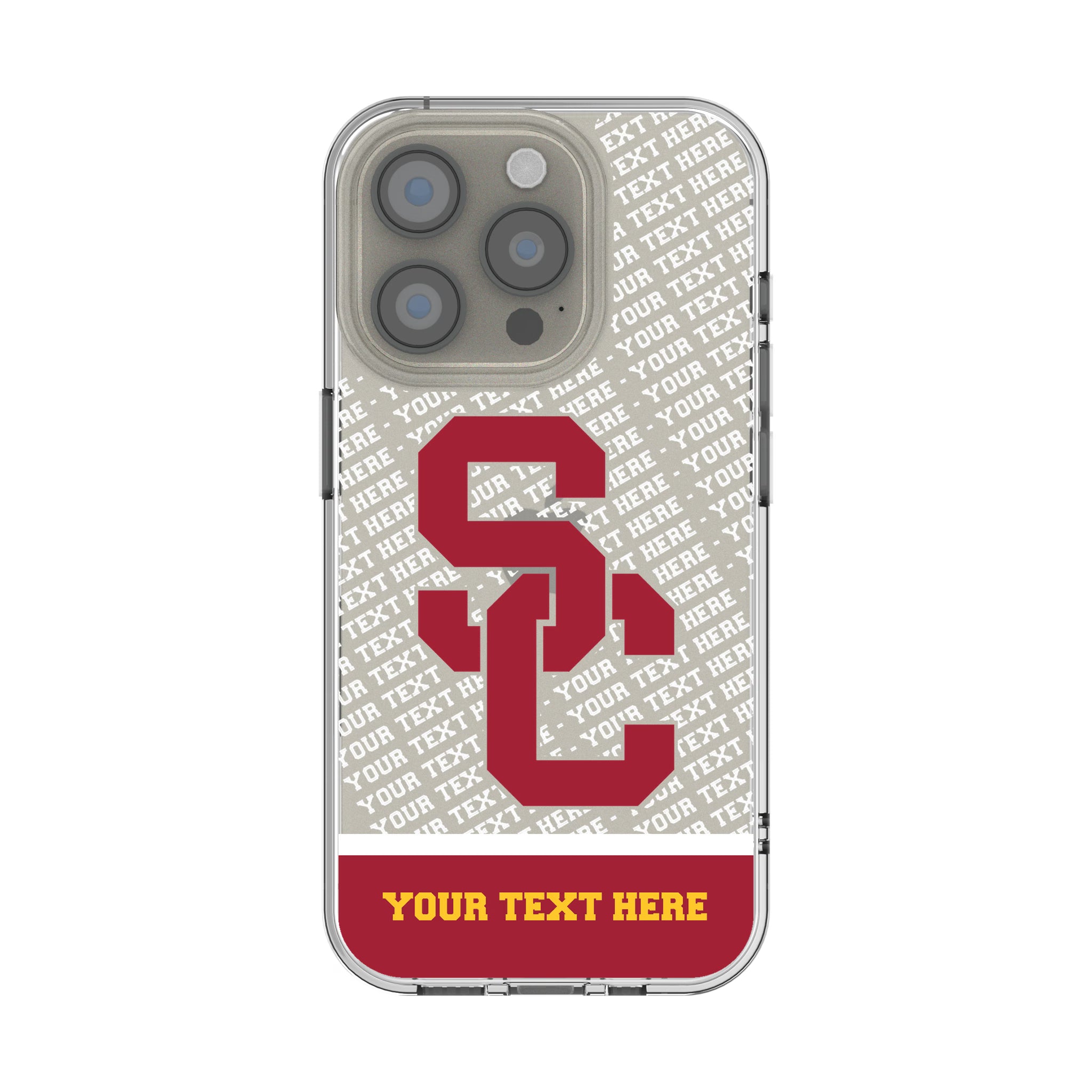 University of Southern California Trojans Personalized EndZone Plus iPhone Clear Phone Case for Apple iPhone