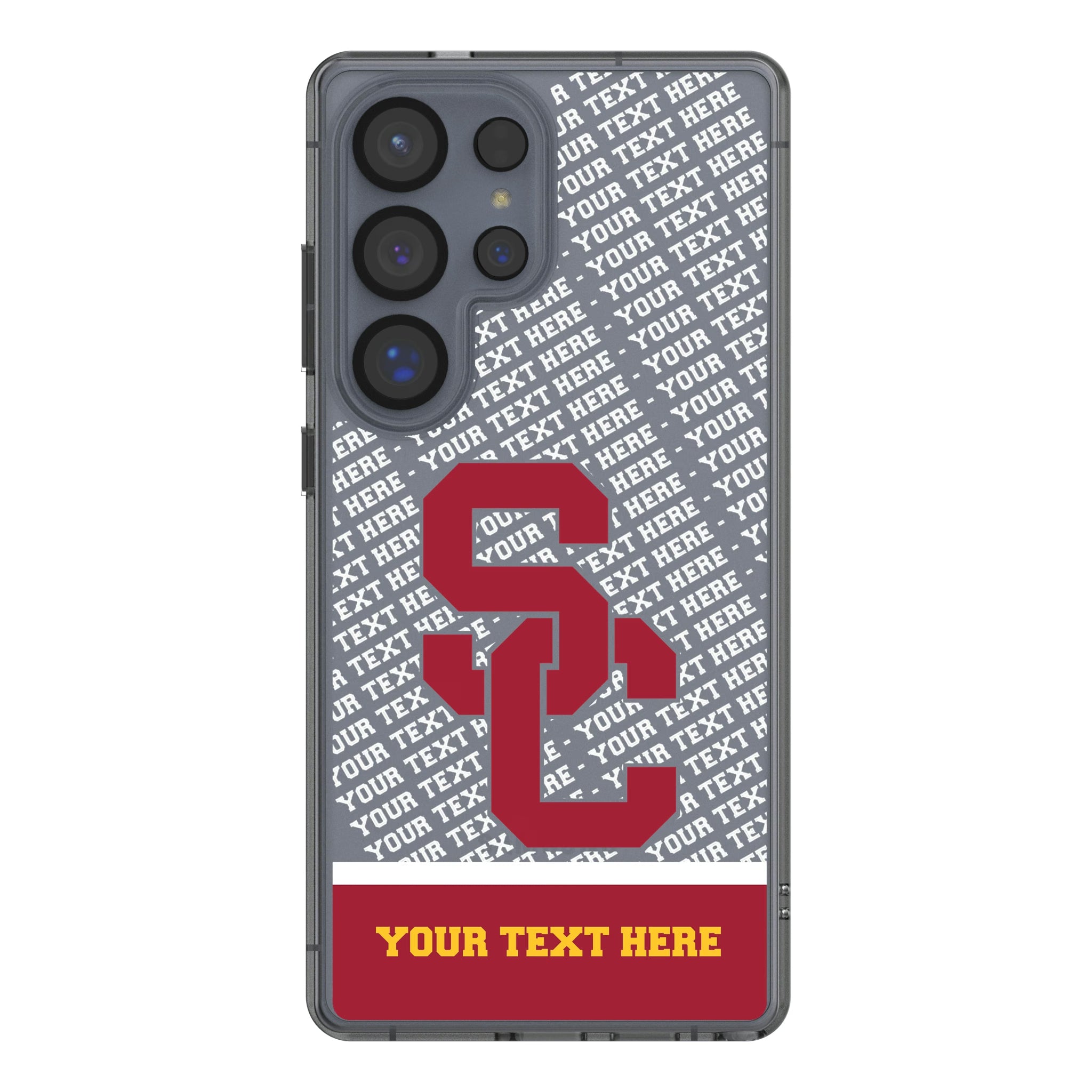 University of Southern California Trojans Personalized EndZone Plus Galaxy Clear Phone Case for Samsung Galaxy