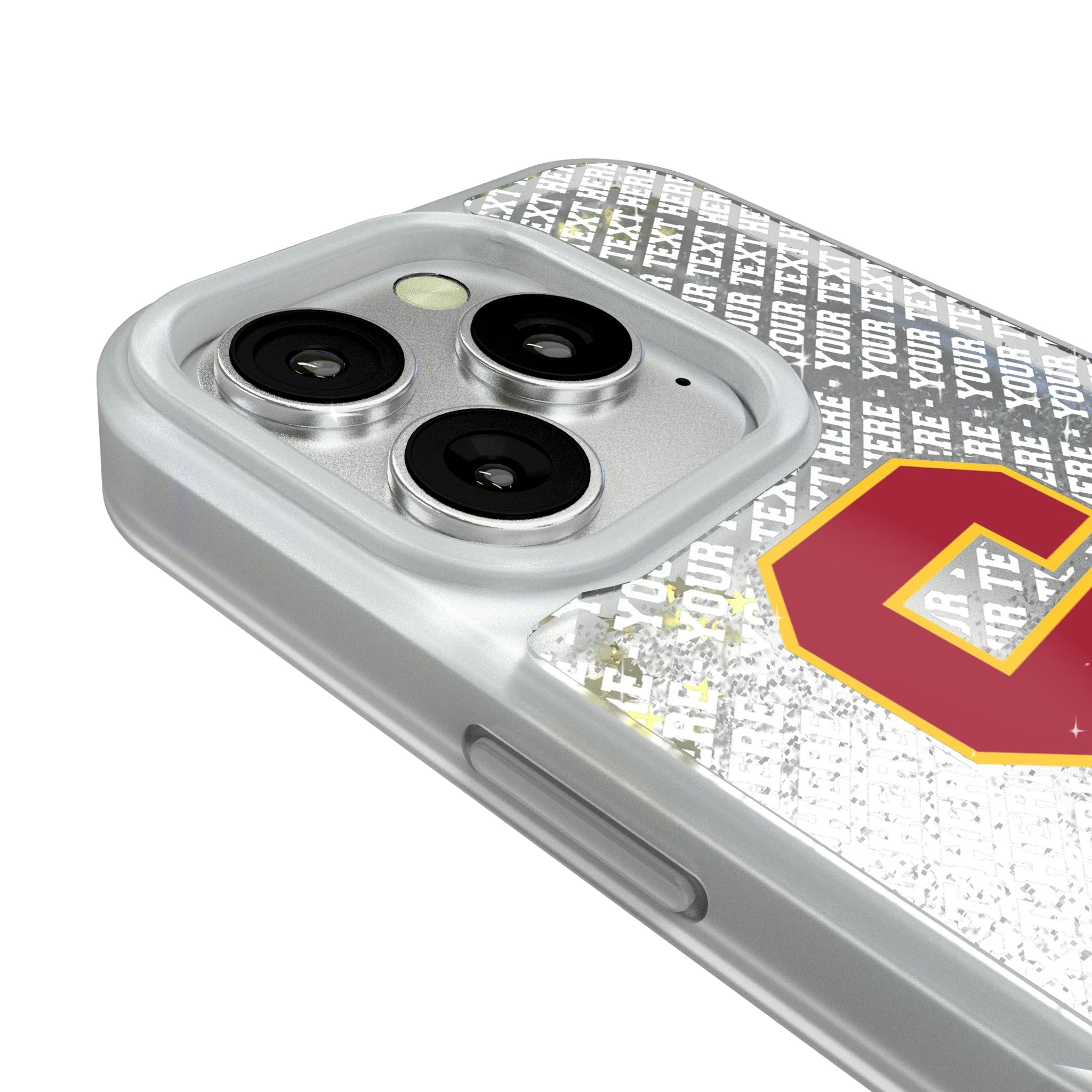 University of Southern California Trojans Personalized EndZone Plus iPhone Glitter Phone Case for Apple iPhone - Detail#Device_iPhone 16 Pro
