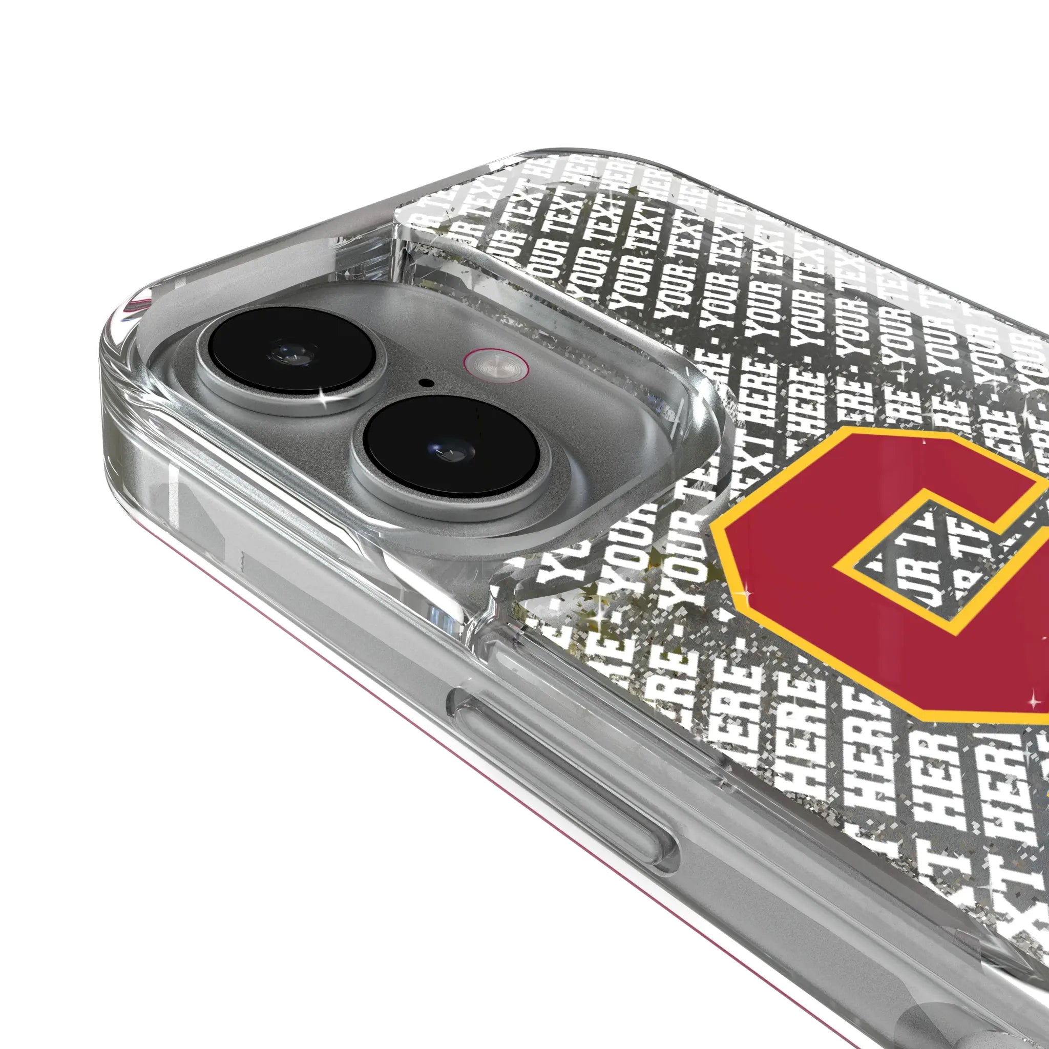 University of Southern California Trojans Personalized EndZone Plus iPhone Glitter Phone Case for Apple iPhone - Detail