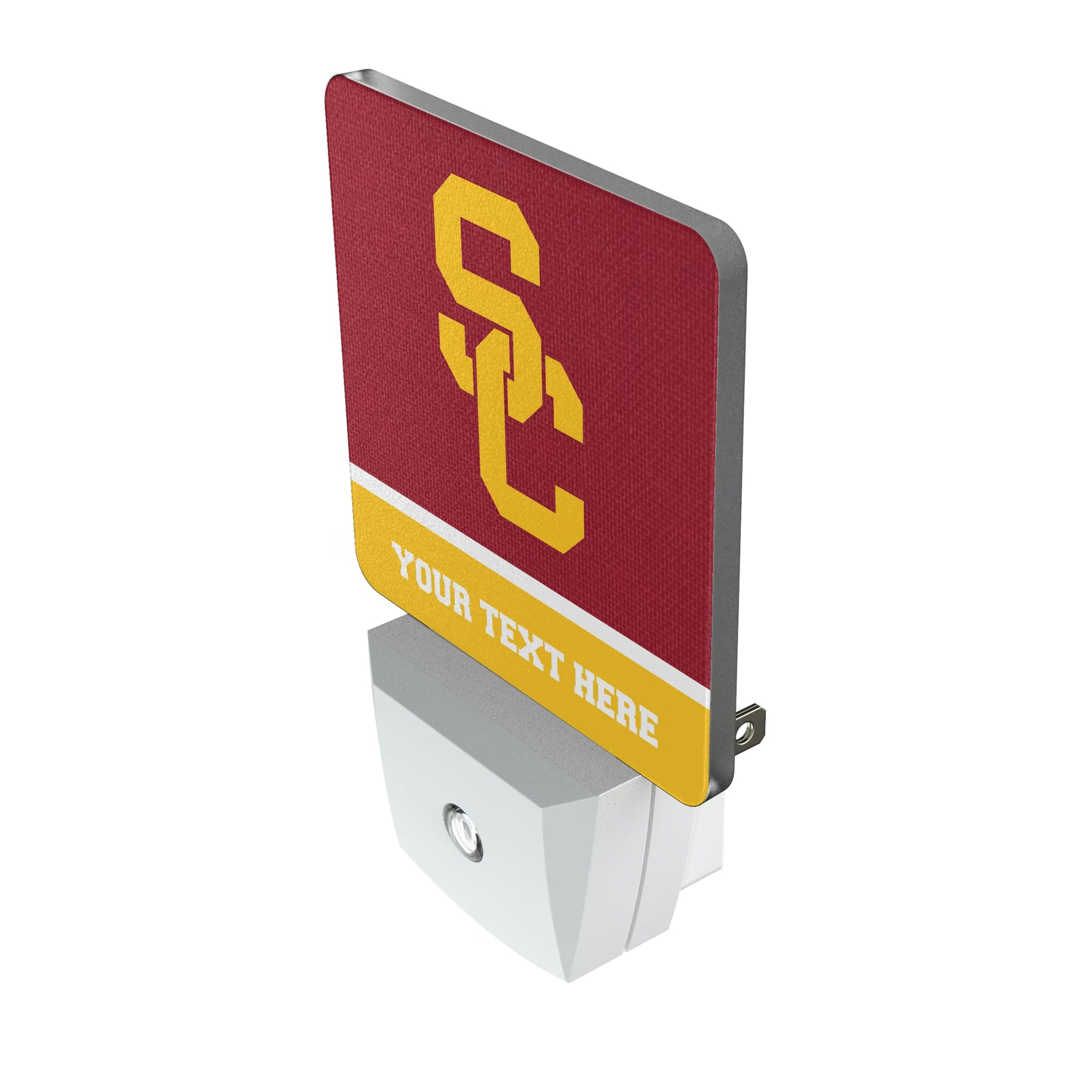 University of Southern California Trojans Personalized Endzone Solid Night Light 2-Pack - Isometric View
