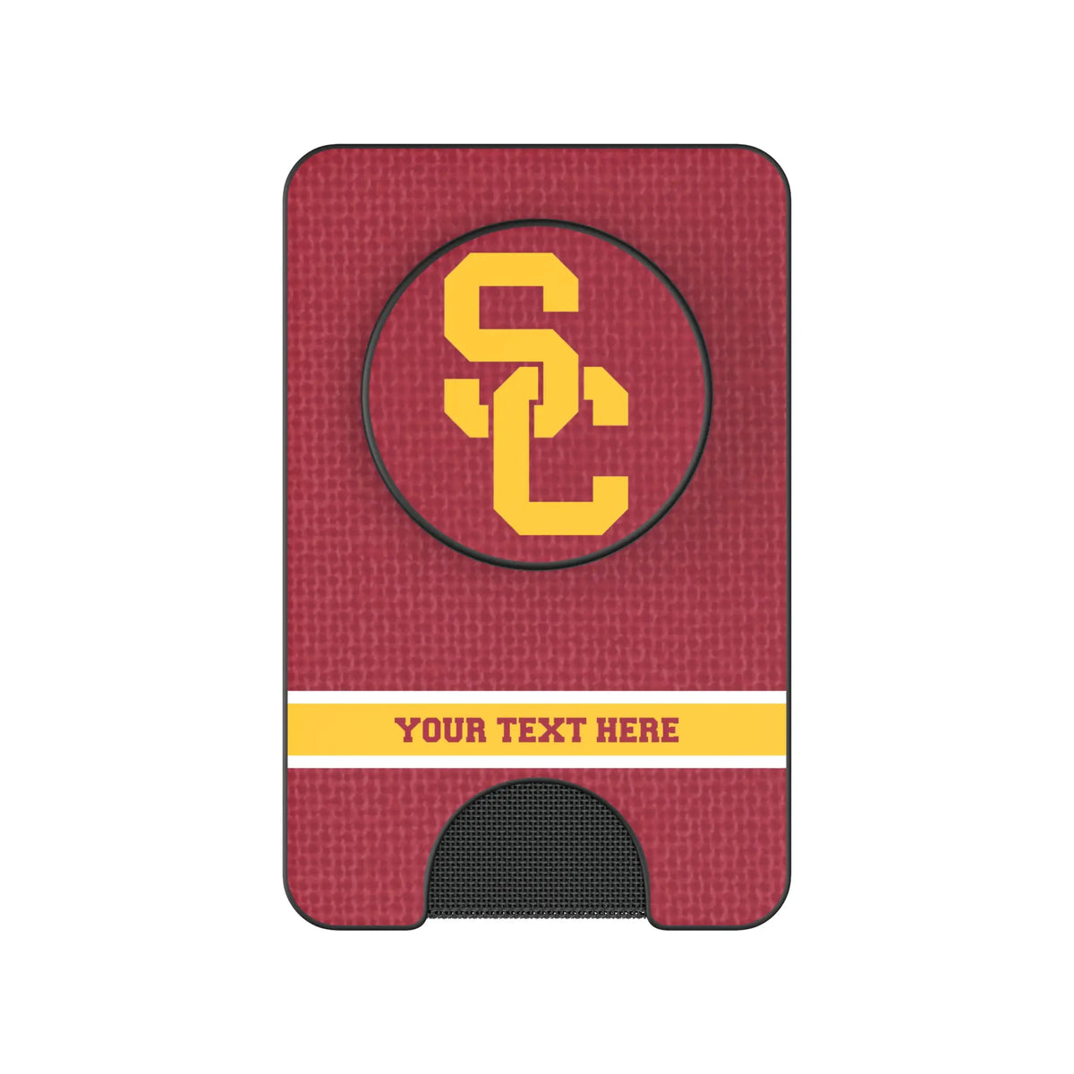 University of Southern California Trojans Personalized Endzone Solid Popsockets Wallet Magnetic