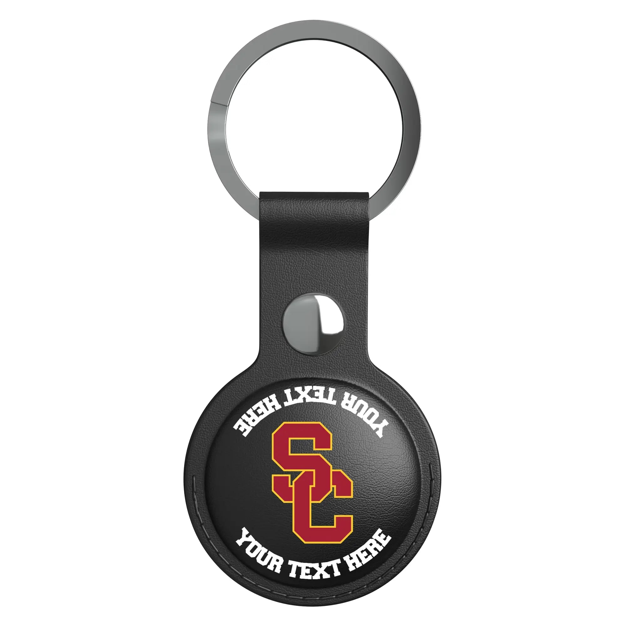 University of Southern California Trojans Personalized Insignia AirTag Black Airtag Holder