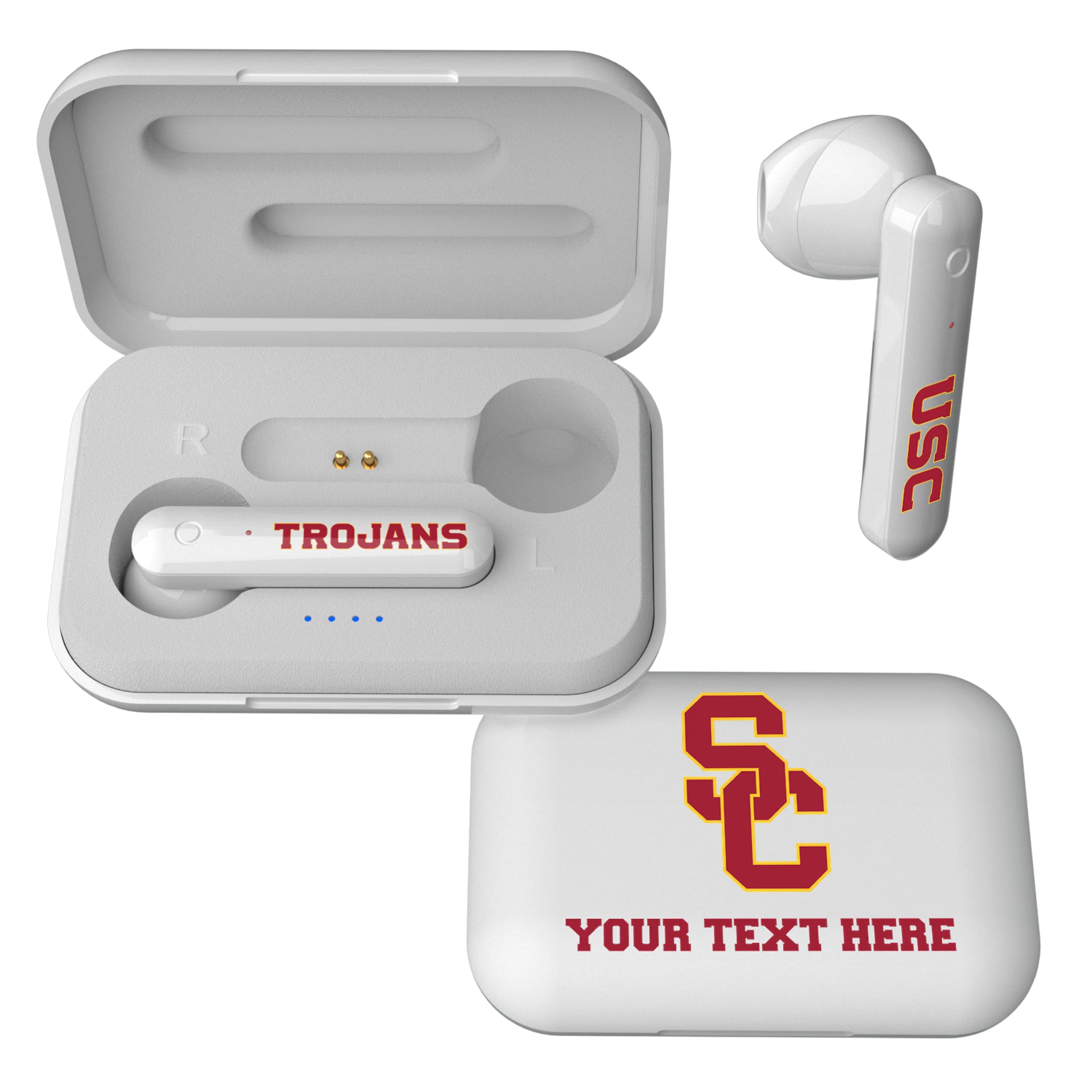 University of Southern California Trojans Personalized Insignia Wireless TWS Earbuds
