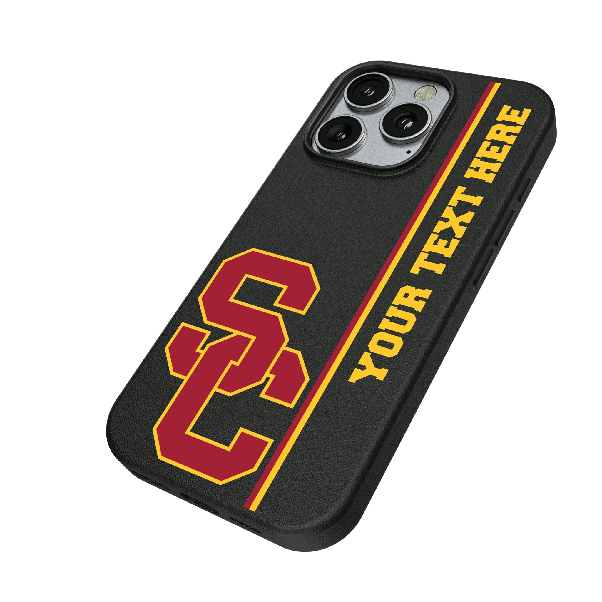 University of Southern California Trojans Personalized Sidebard iPhone MagSafe Compatible Phone Case for Apple iPhone - Isometric View
