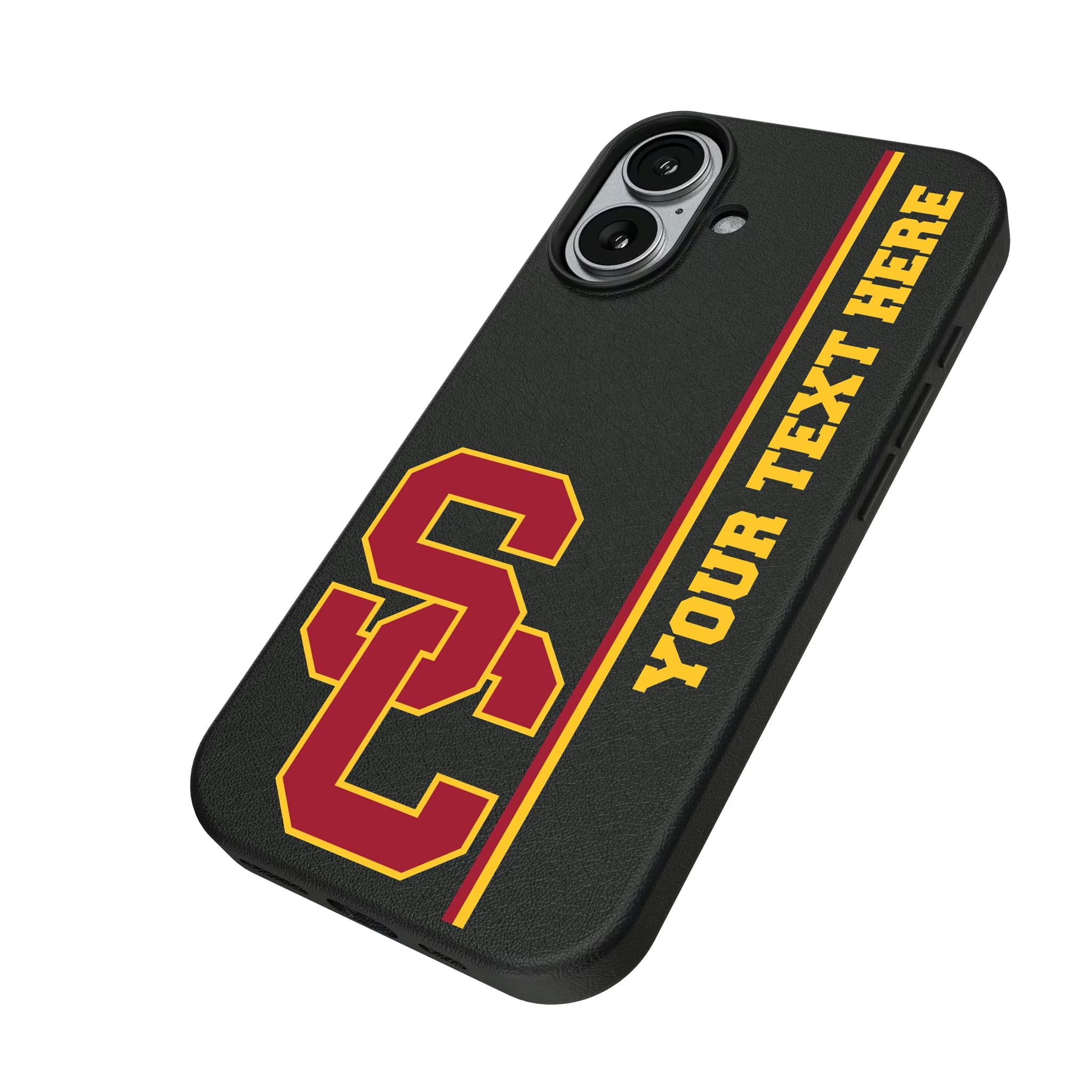 University of Southern California Trojans Personalized Sidebard iPhone MagSafe Compatible Phone Case for Apple iPhone - Isometric View#Device_iPhone 17