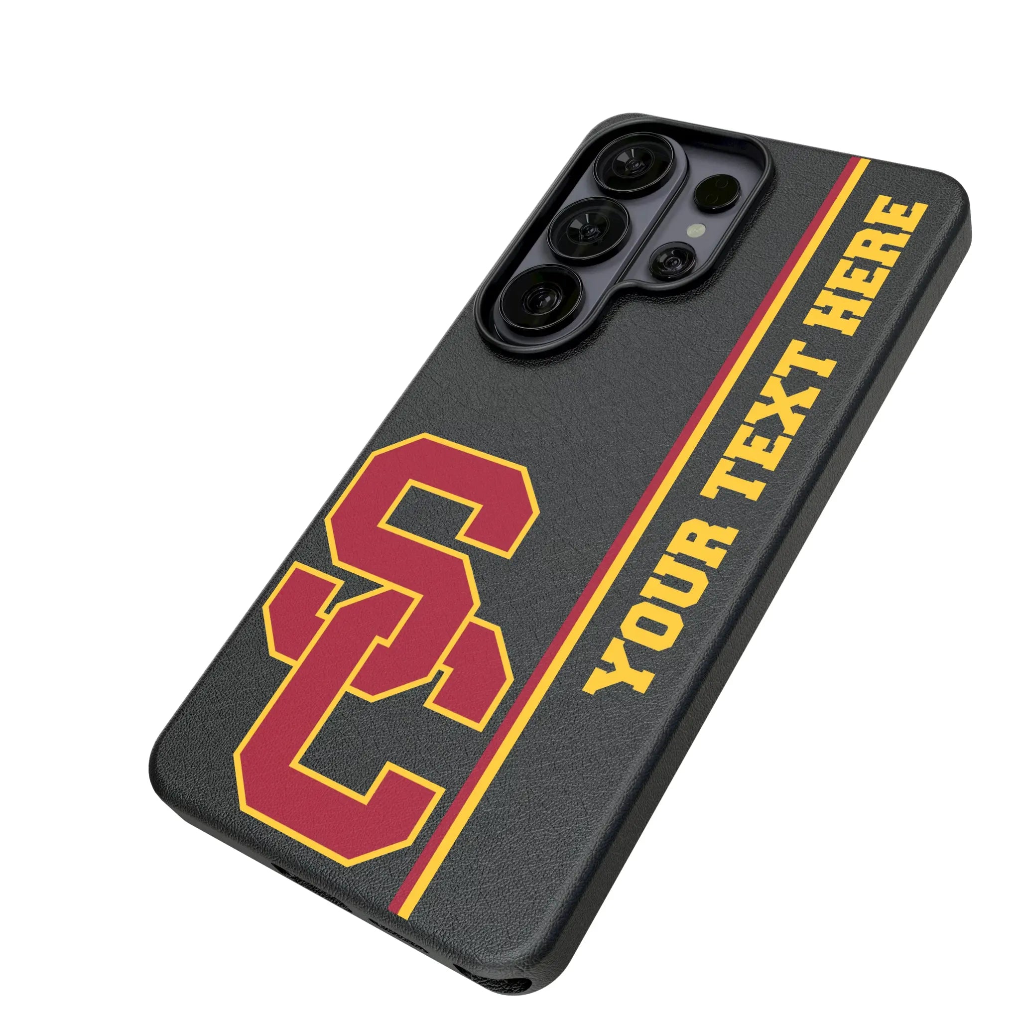 University of Southern California Trojans Personalized Sidebard Galaxy MagSafe Compatible Phone Case for Samsung Galaxy - Isometric View#Device_Galaxy S26 Ultra