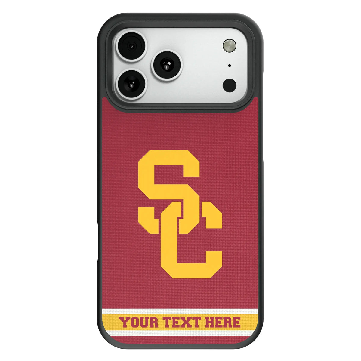 University of Southern California Trojans Personalized Stripe Bump Phone Case for Apple iPhone