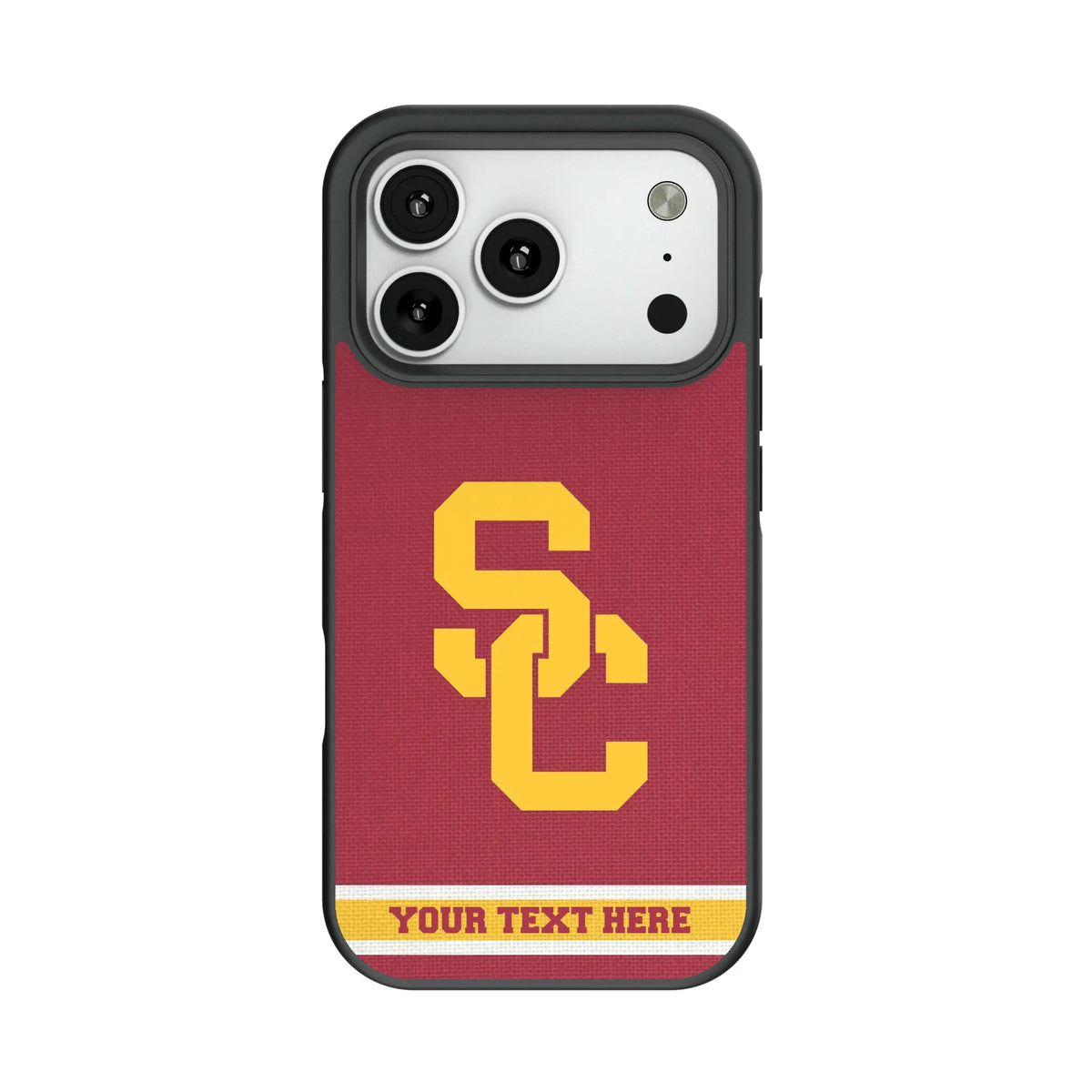 University of Southern California Trojans Personalized Stripe Bump Phone Case for Apple iPhone
