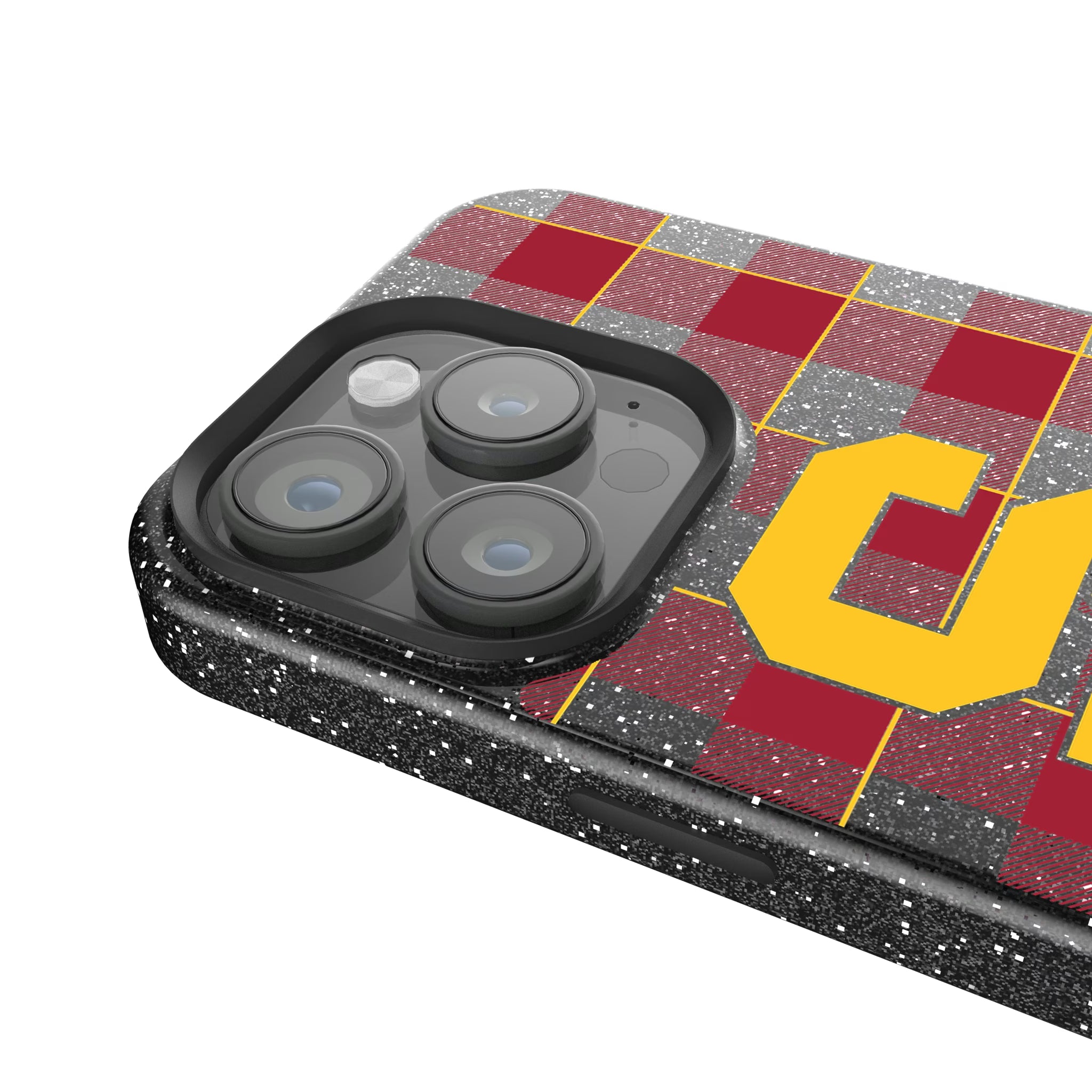 University of Southern California Trojans Plaid iPhone Bling Phone Case for Apple iPhone - Detail