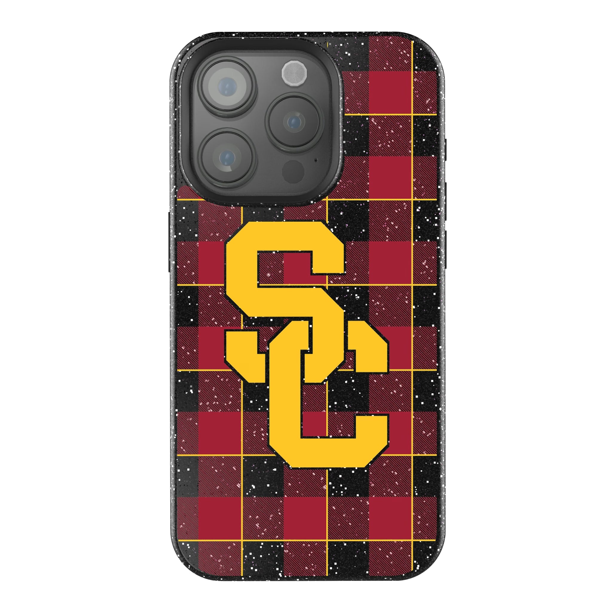 University of Southern California Trojans Plaid iPhone Bling Phone Case for Apple iPhone