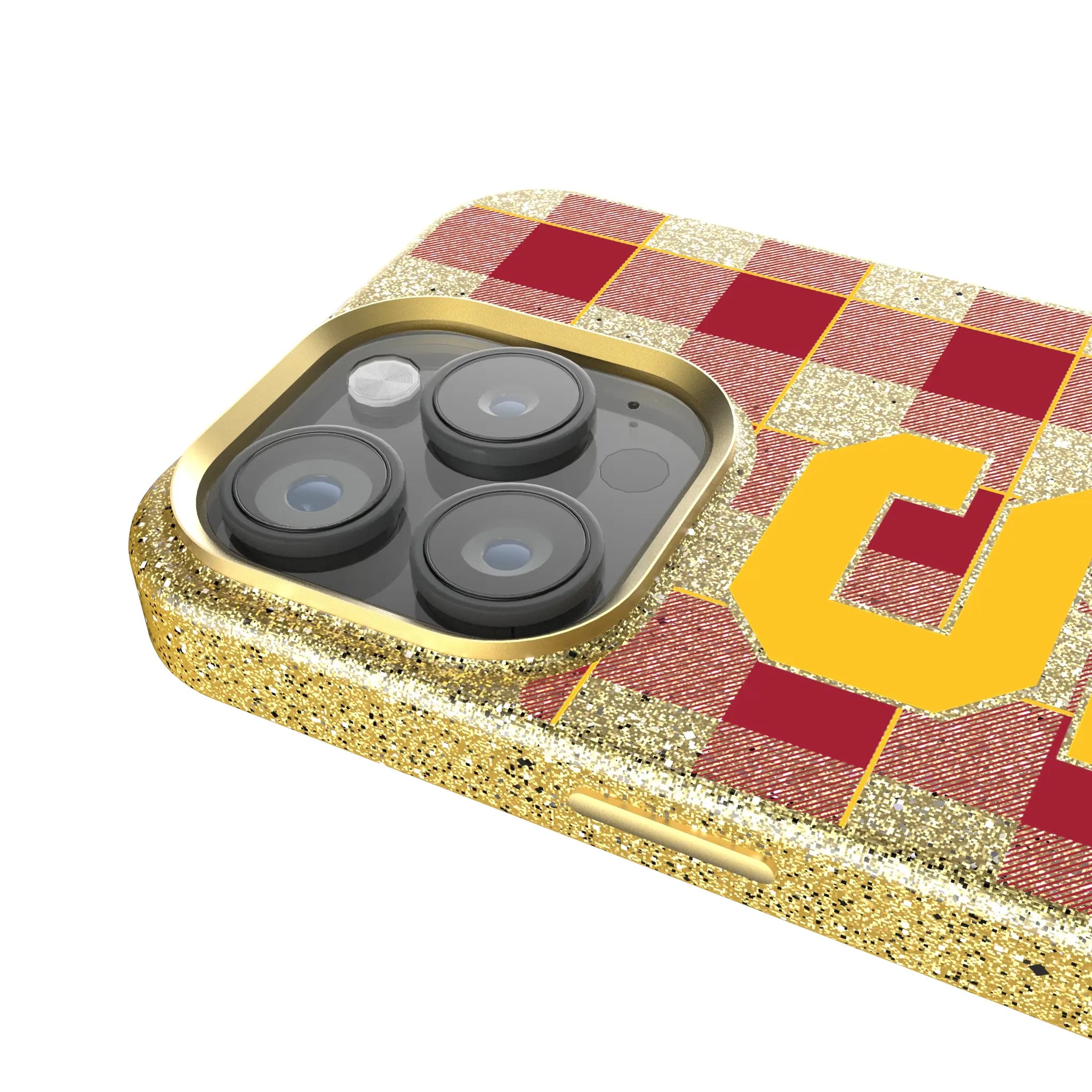 University of Southern California Trojans Plaid iPhone Bling Phone Case for Apple iPhone - Detail