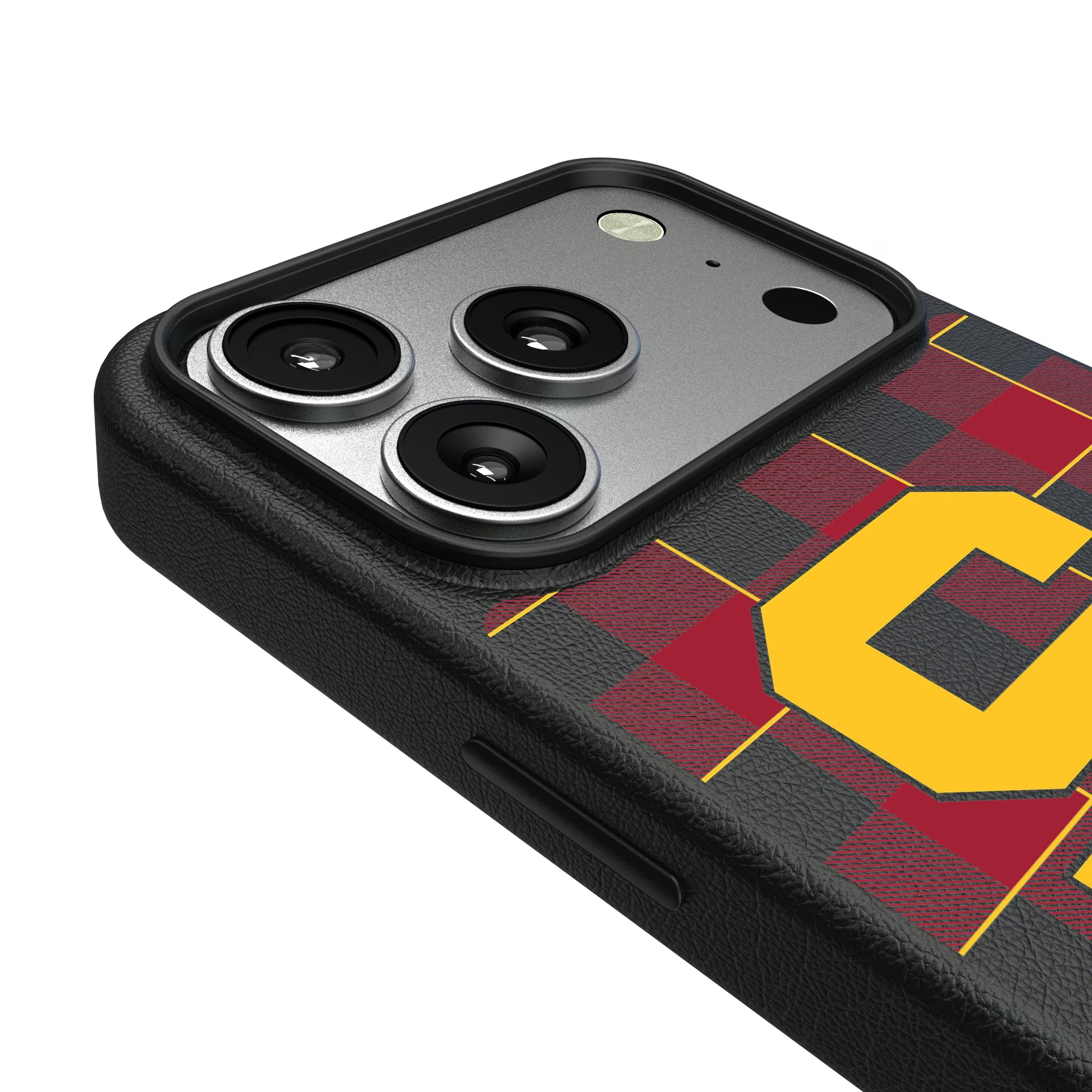 University of Southern California Trojans Plaid iPhone MagSafe Compatible Phone Case for Apple iPhone - Detail#Device_iPhone 17 Pro