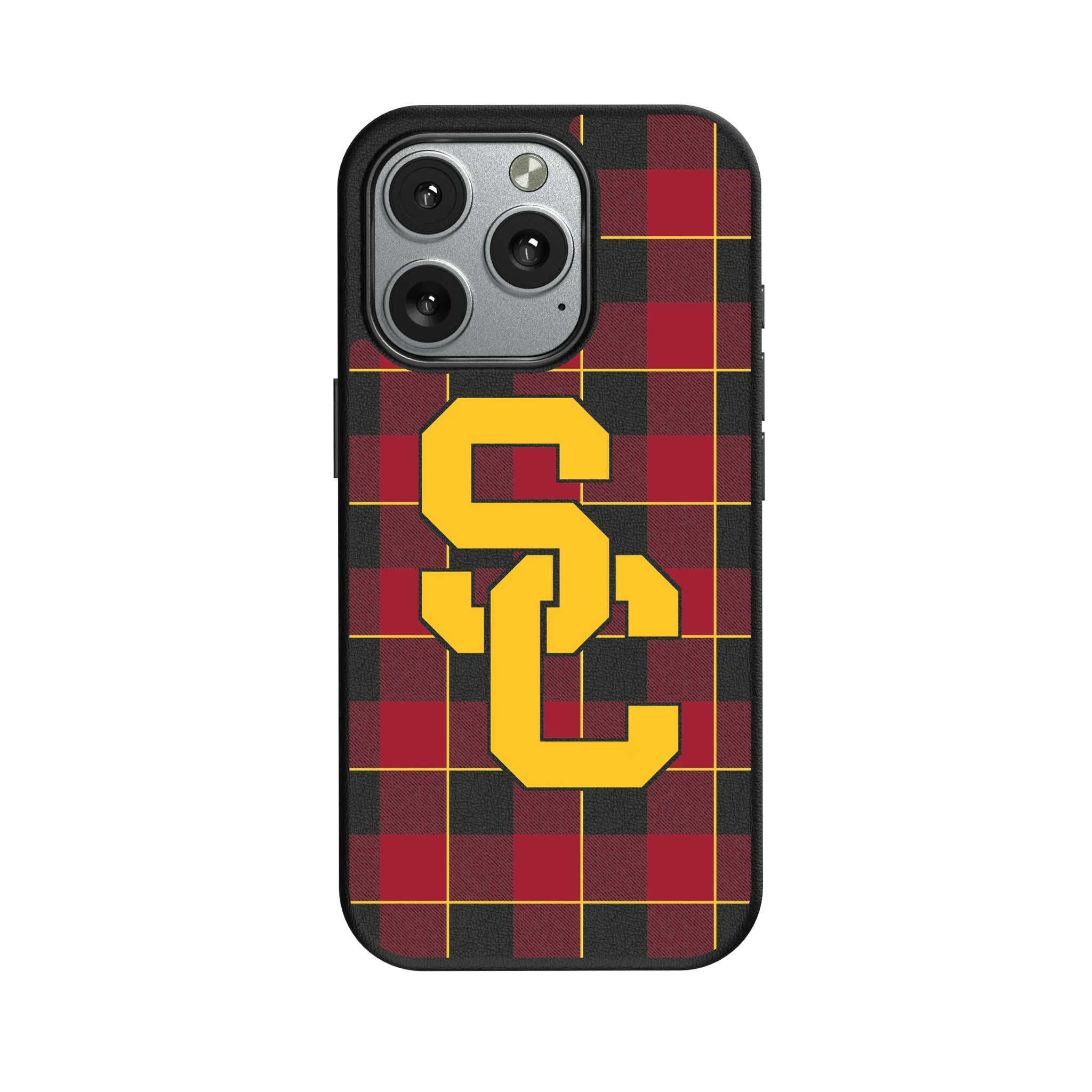 University of Southern California Trojans Plaid iPhone MagSafe Compatible Phone Case for Apple iPhone