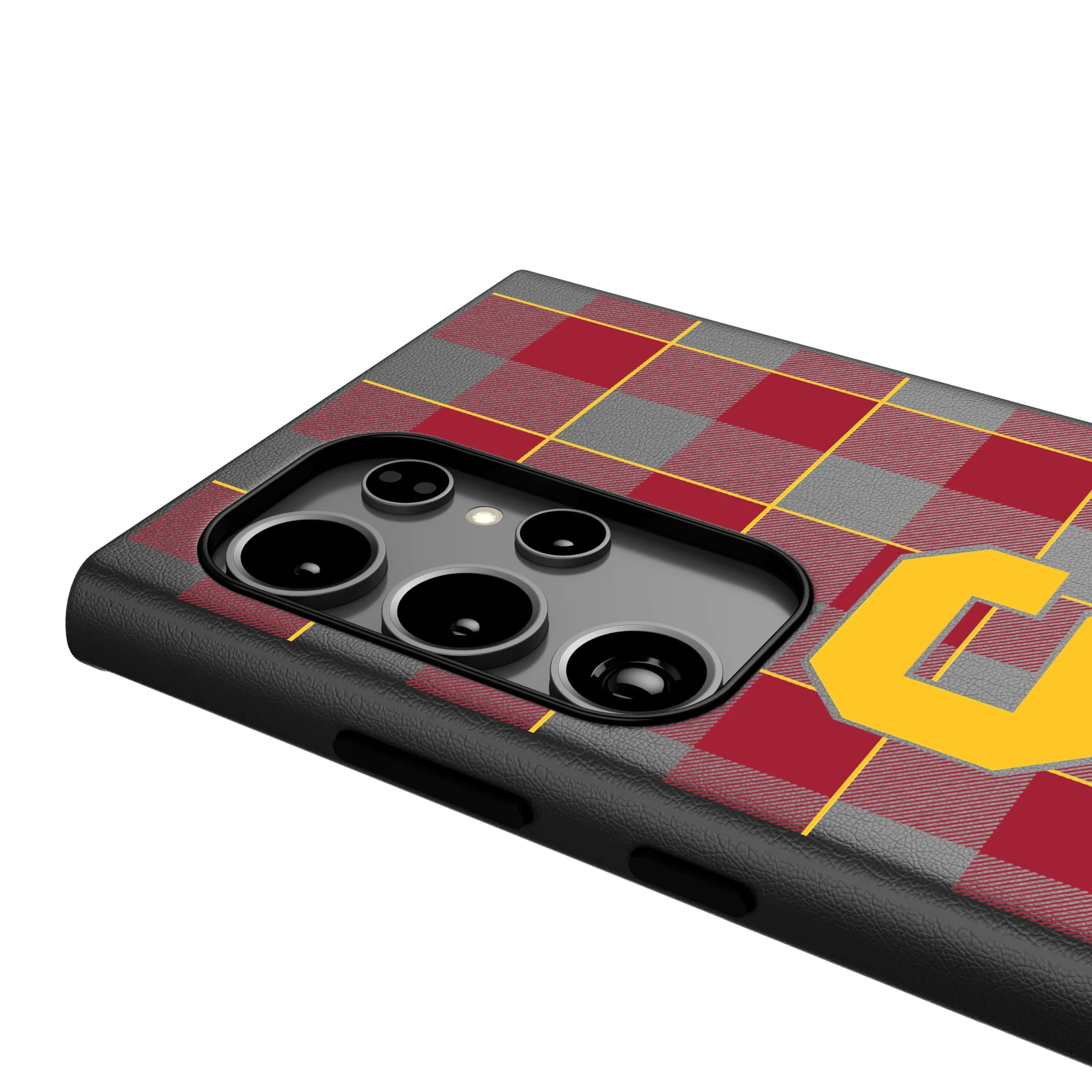 University of Southern California Trojans Plaid Galaxy MagSafe Compatible Phone Case for Samsung Galaxy - Detail