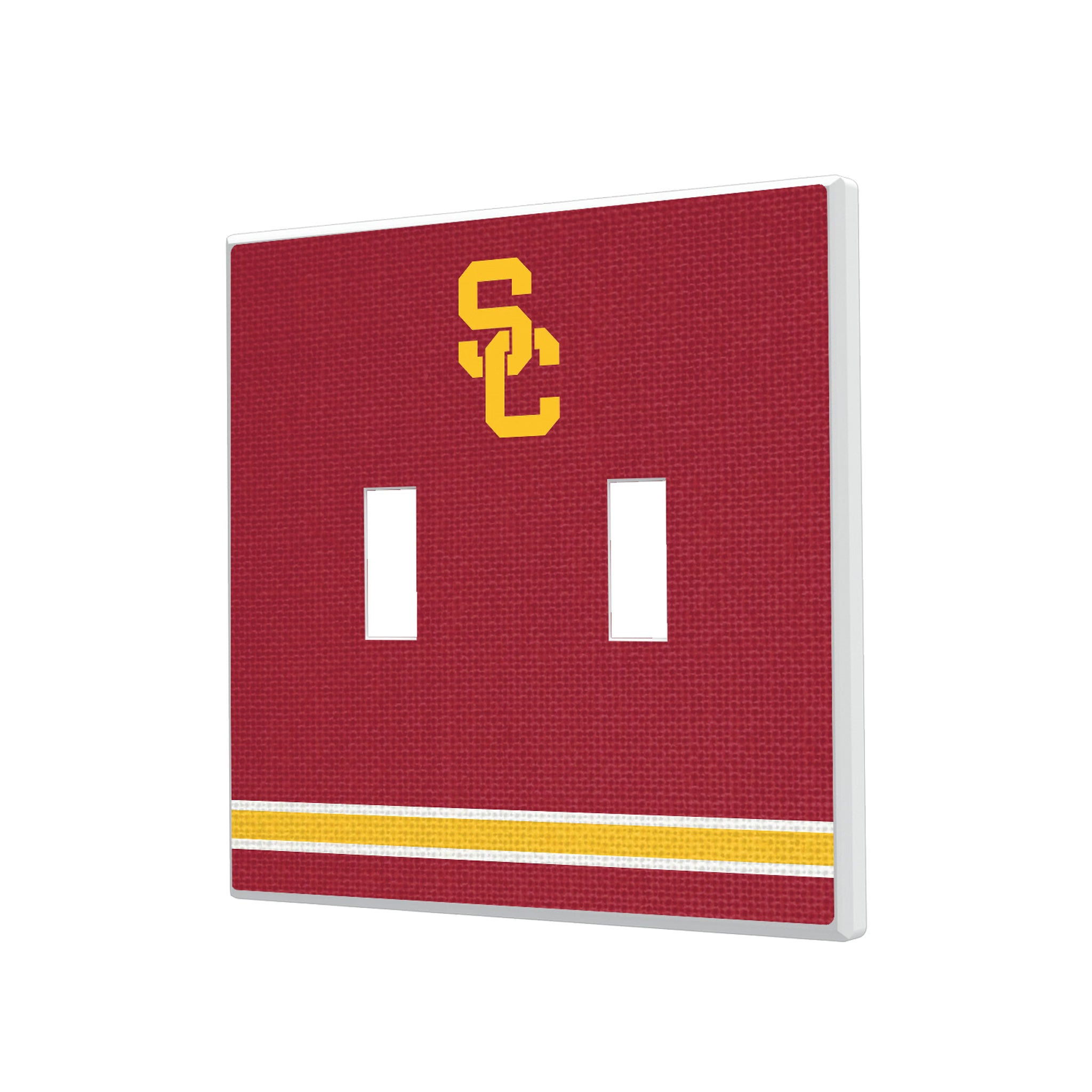 University of Southern California Trojans Stripe Hidden-Screw Light Switch Plate#Style_Double Toggle