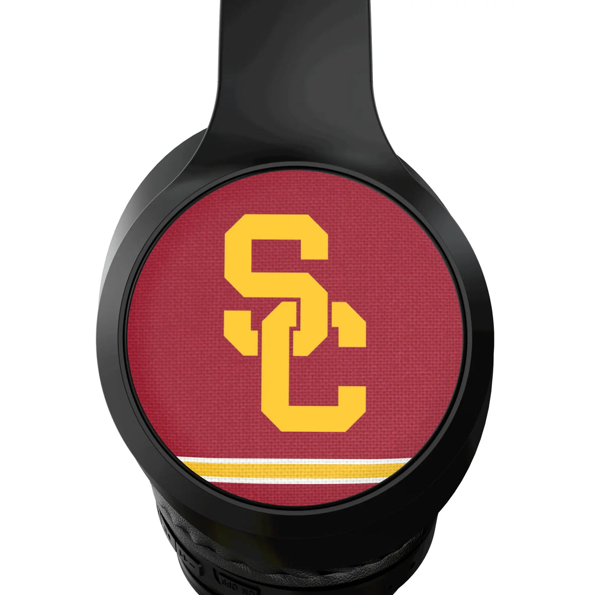 University of Southern California Trojans Stripe Wireless Over-Ear Headphones With Case - Detail