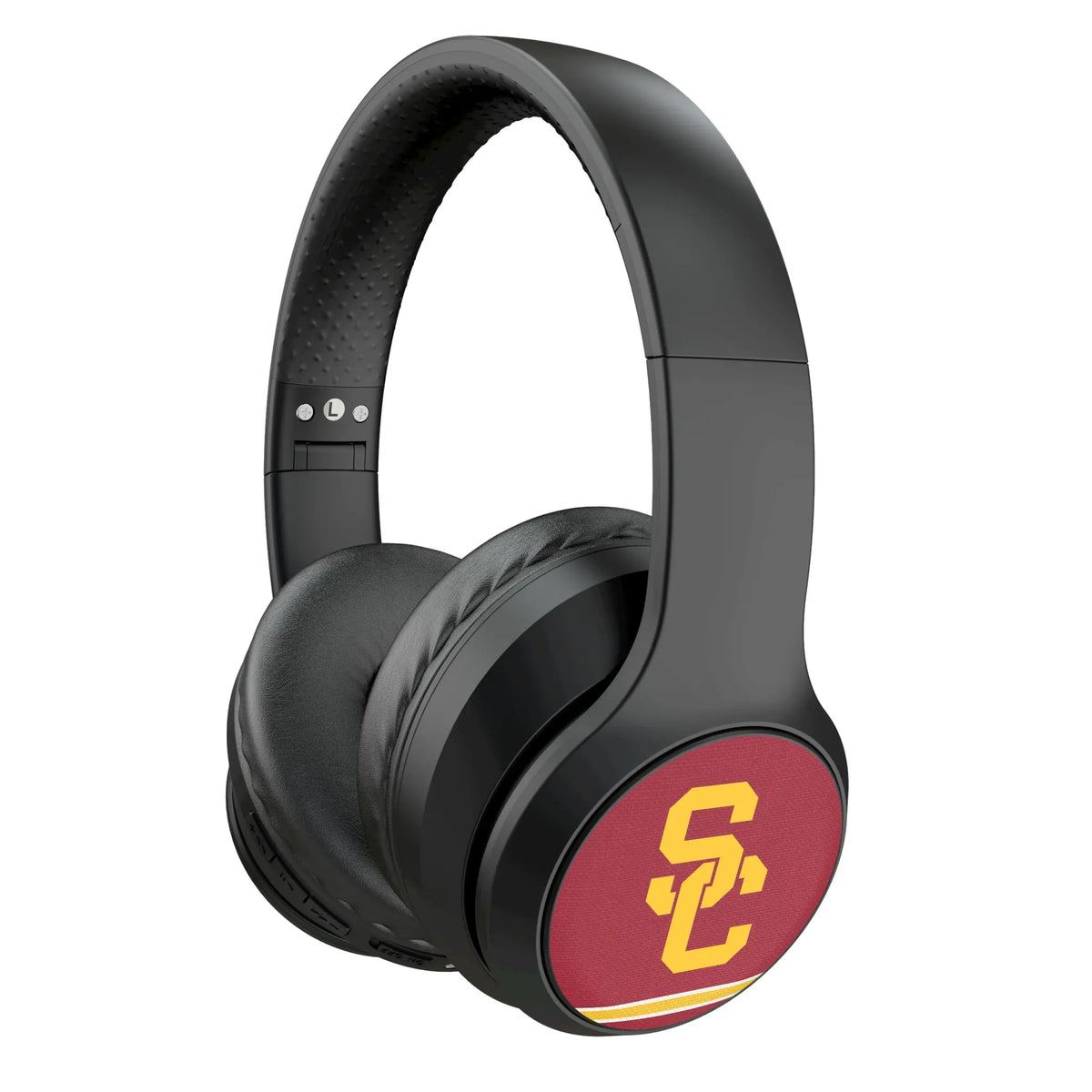 University of Southern California Trojans Stripe Wireless Over-Ear Headphones With Case