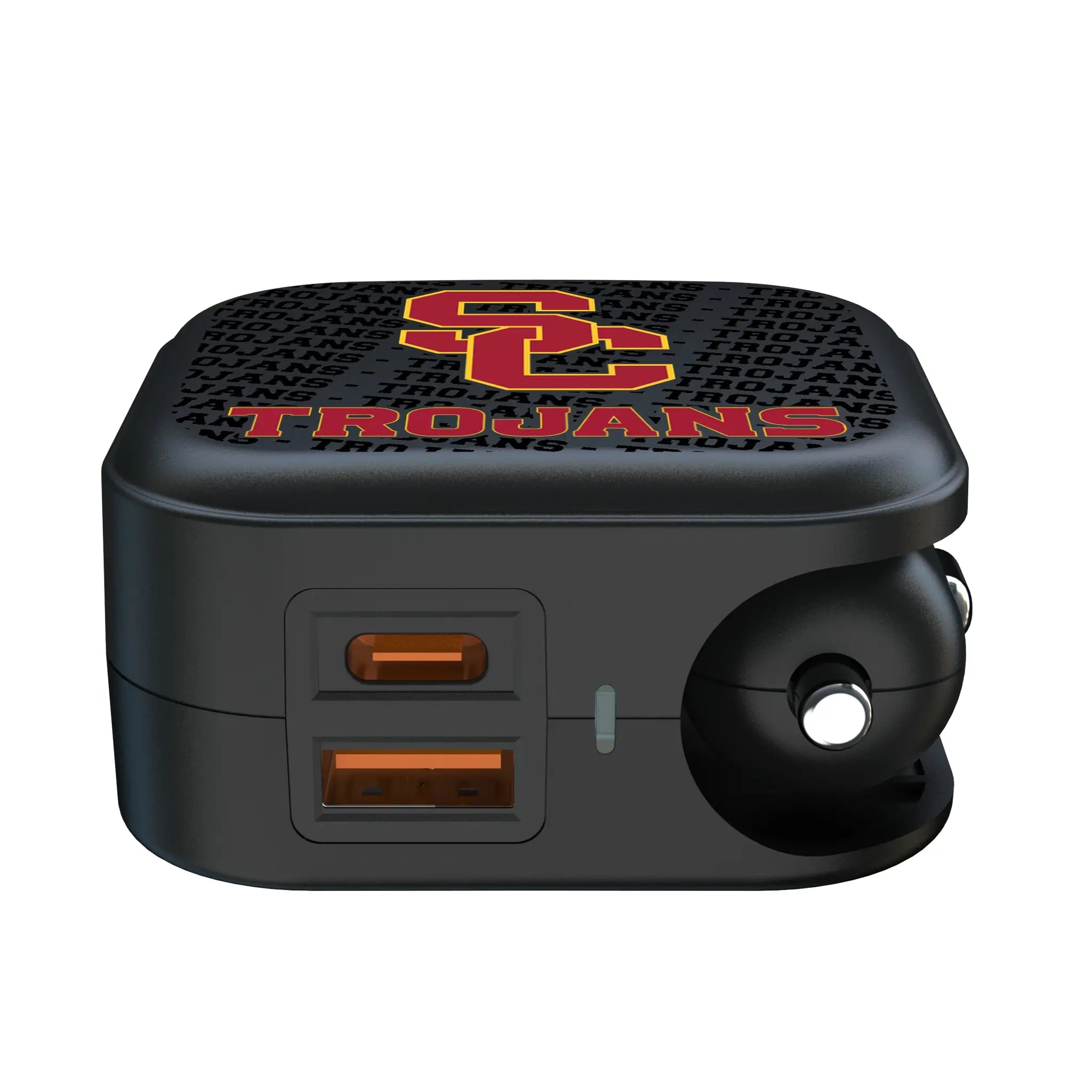 University of Southern California Trojans Text Backdrop 2 in 1 USB A/C Charger