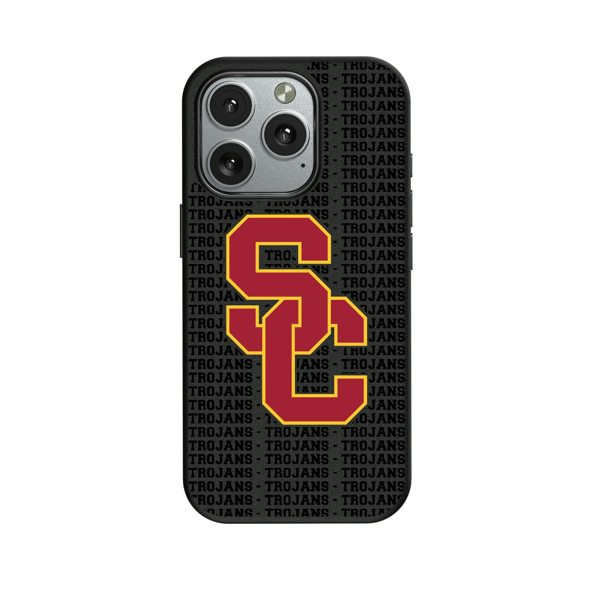 University of Southern California Trojans Text Backdrop iPhone MagSafe Compatible Phone Case for Apple iPhone