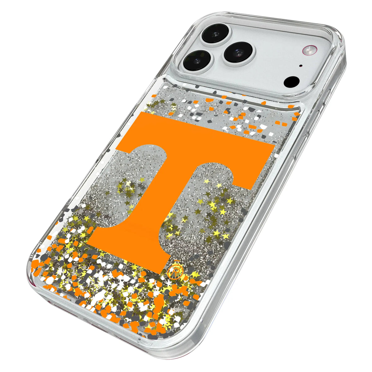 University of Tennessee Volunteers Confetti iPhone Glitter Phone Case for Apple iPhone - Isometric View#Device_iPhone 18 Pro Max