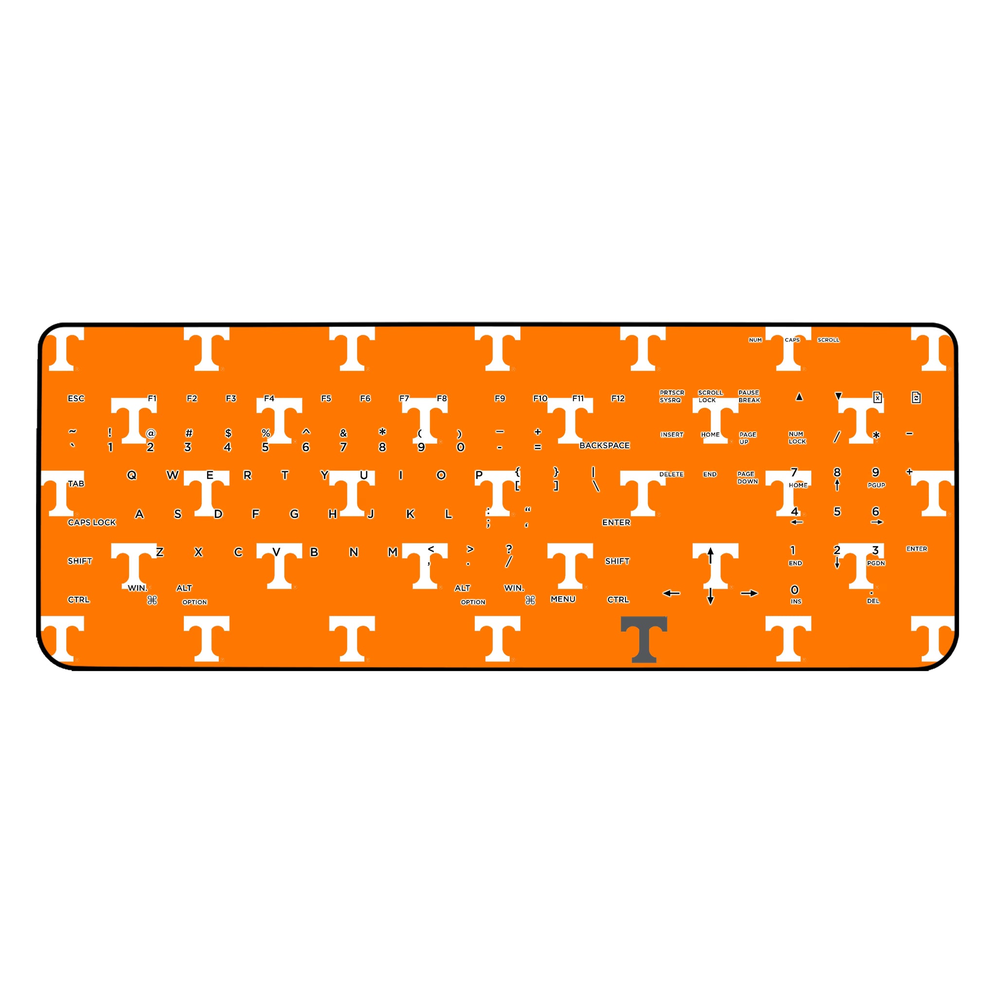University of Tennessee Volunteers Fashion Pattern Wireless USB Keyboard