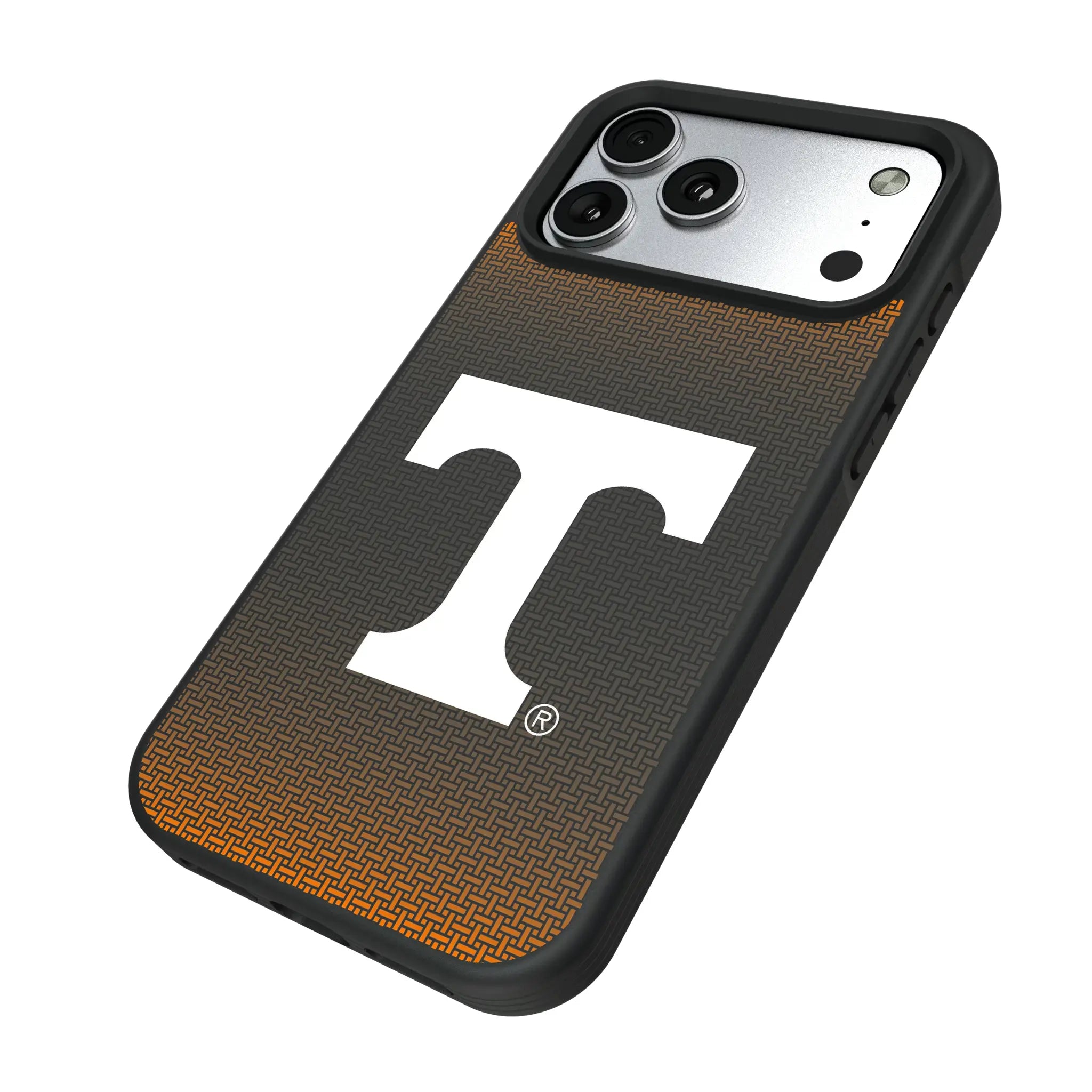 University of Tennessee Volunteers Linen iPhone Bump Phone Case for Apple iPhone - Isometric View#Device_iPhone 17 Pro Max
