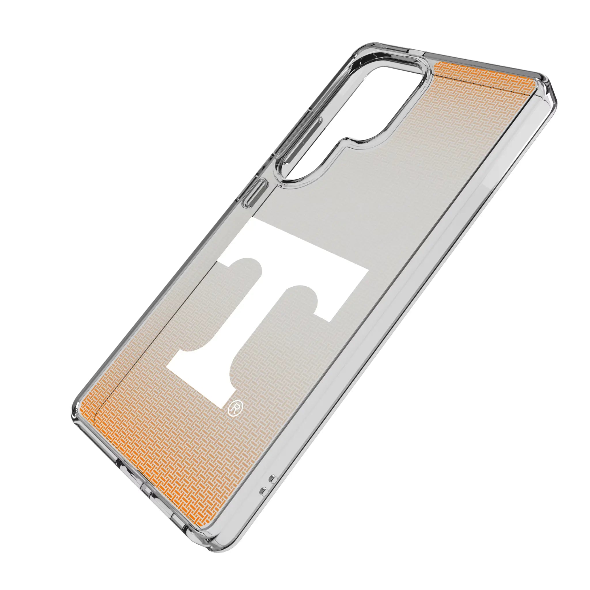 University of Tennessee Volunteers Linen Galaxy Clear Phone Case for Samsung Galaxy - Isometric View#Device_Galaxy S25 Ultra