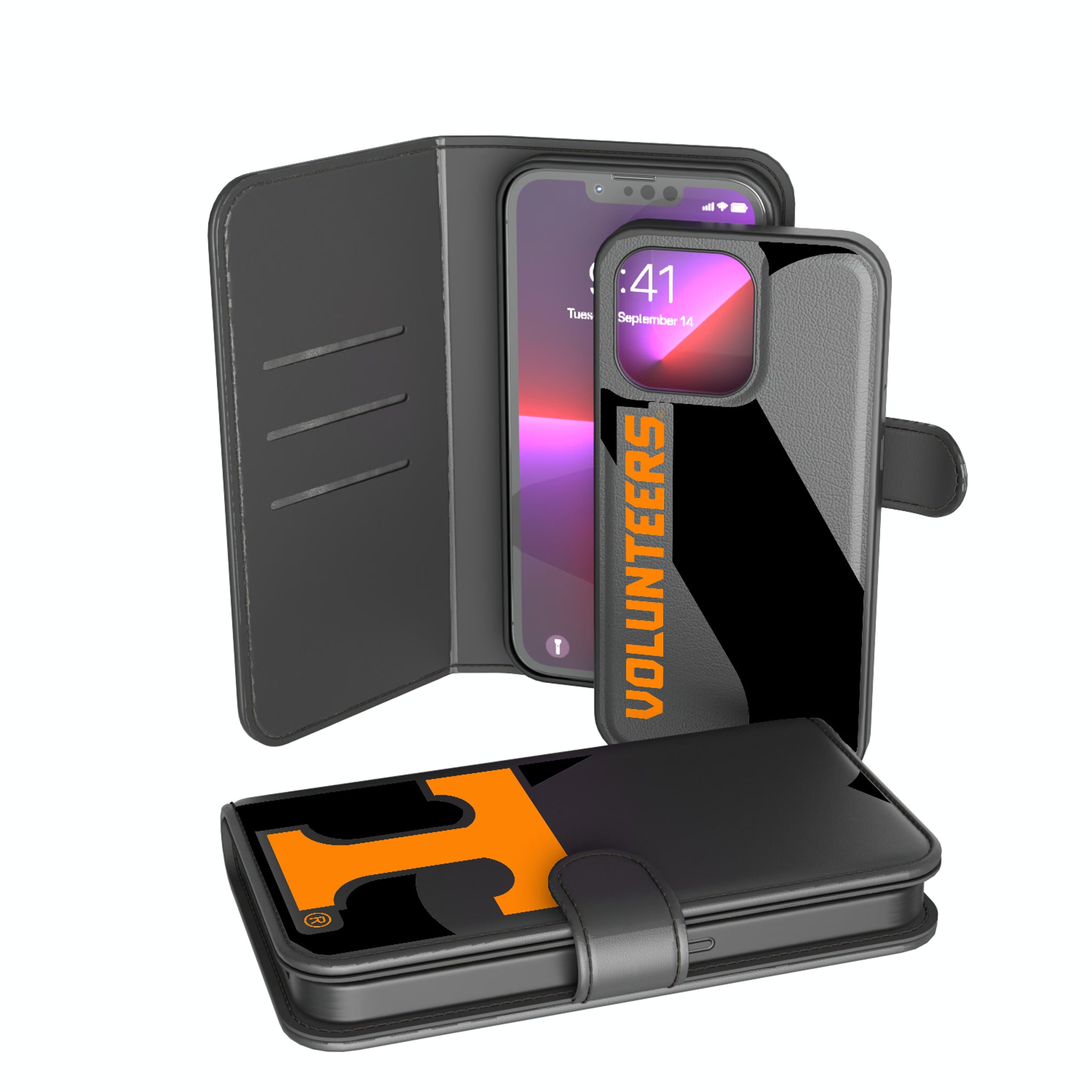 University of Tennessee Volunteers Monocolor Tilt iPhone Wallet Phone Case for Apple iPhone