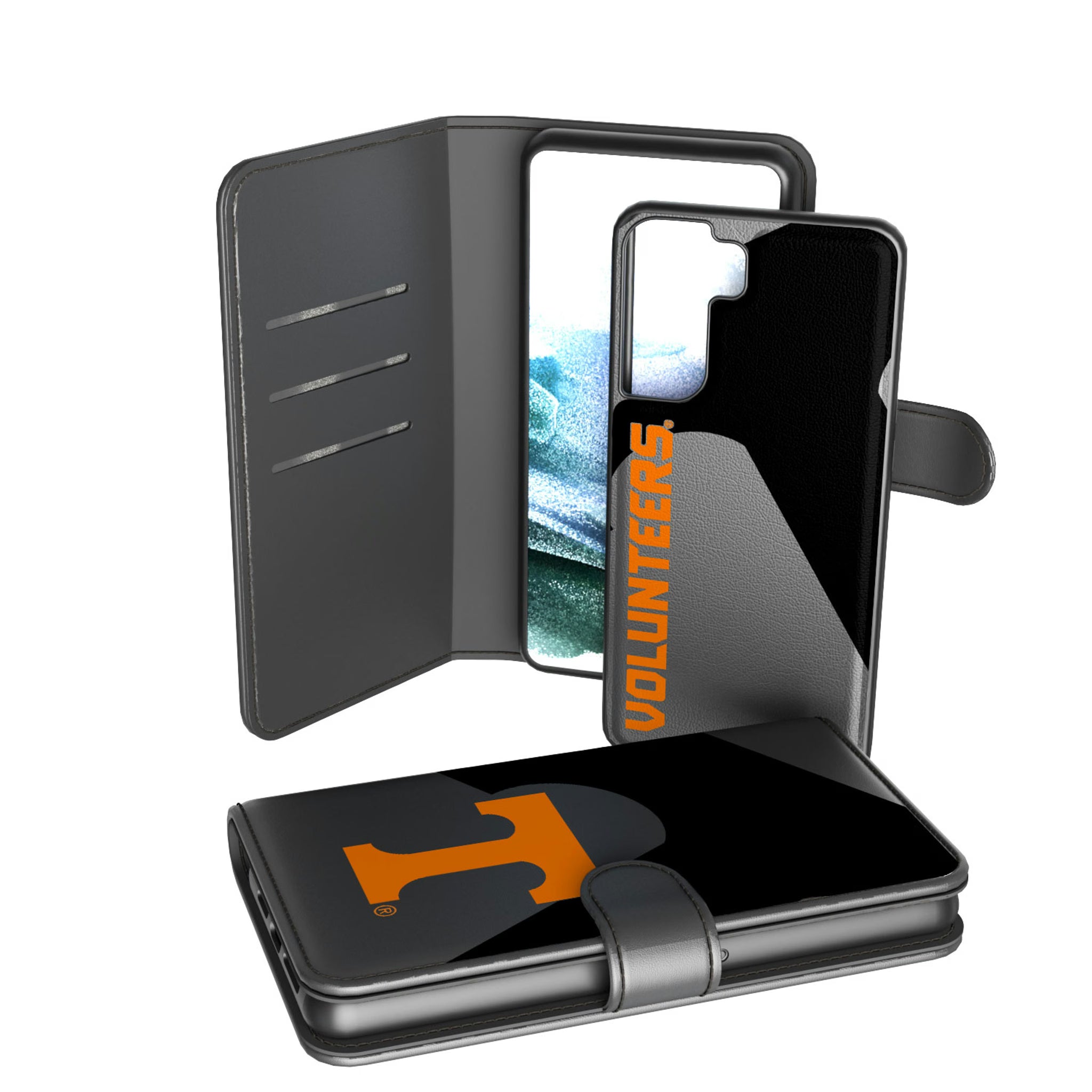 University of Tennessee Volunteers Monocolor Tilt Galaxy Wallet Phone Case for Samsung Galaxy