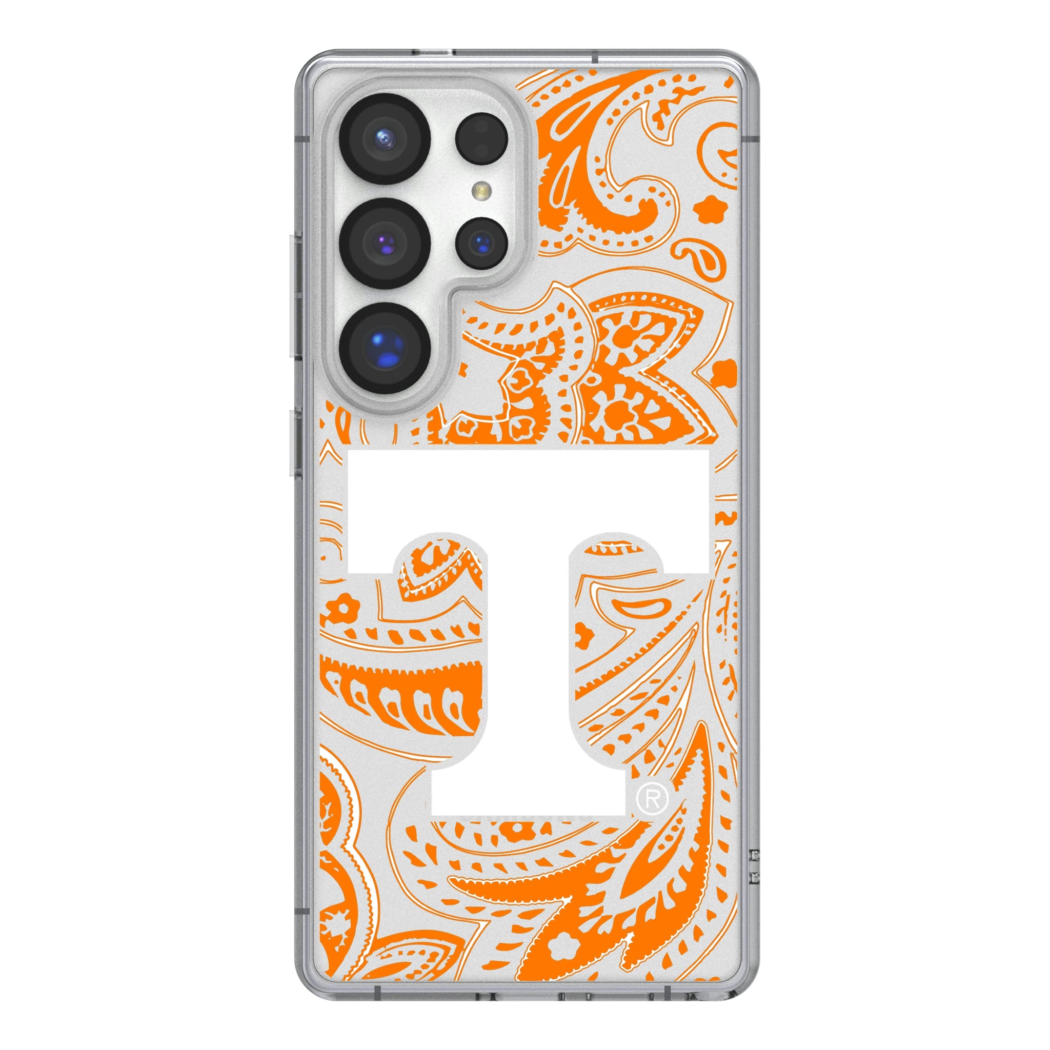 University of Tennessee Volunteers Paisley Galaxy Clear Phone Case for Samsung Galaxy