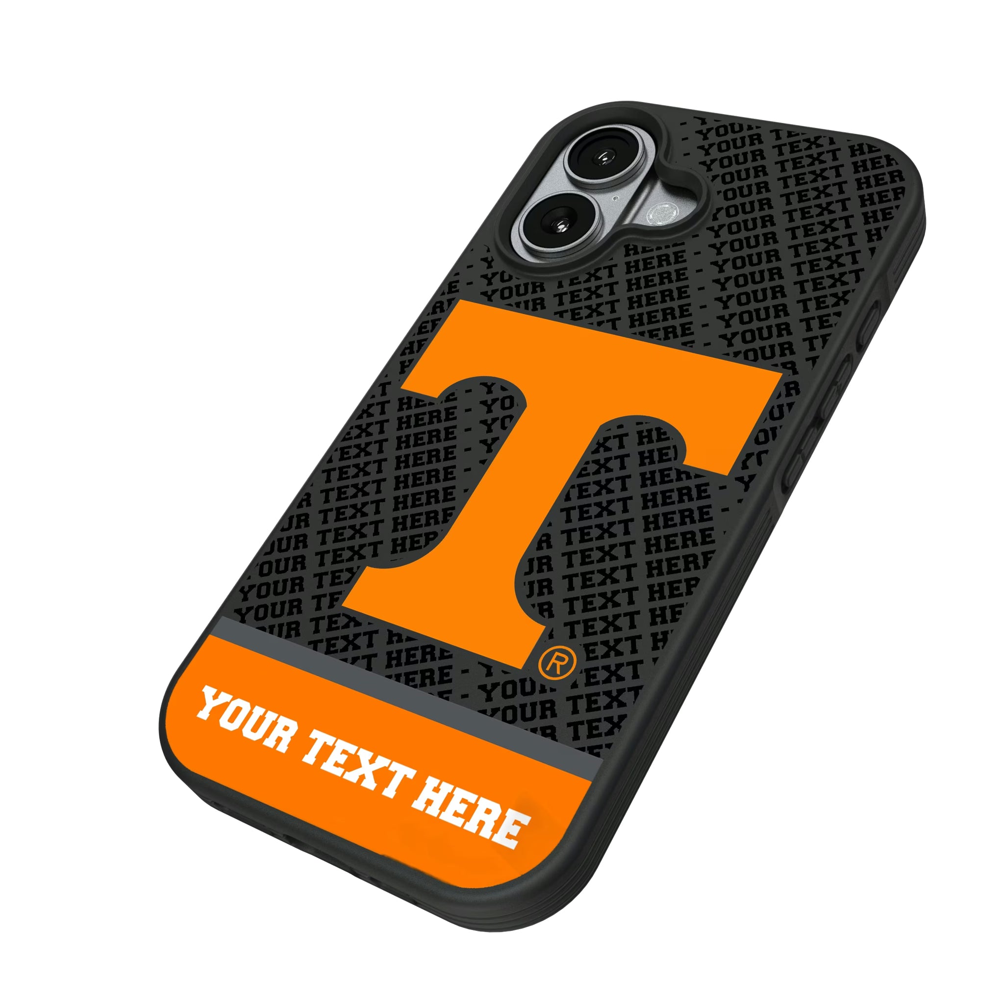 University of Tennessee Volunteers Personalized EndZone Plus iPhone Bump Phone Case for Apple iPhone - Isometric View#Device_iPhone 17