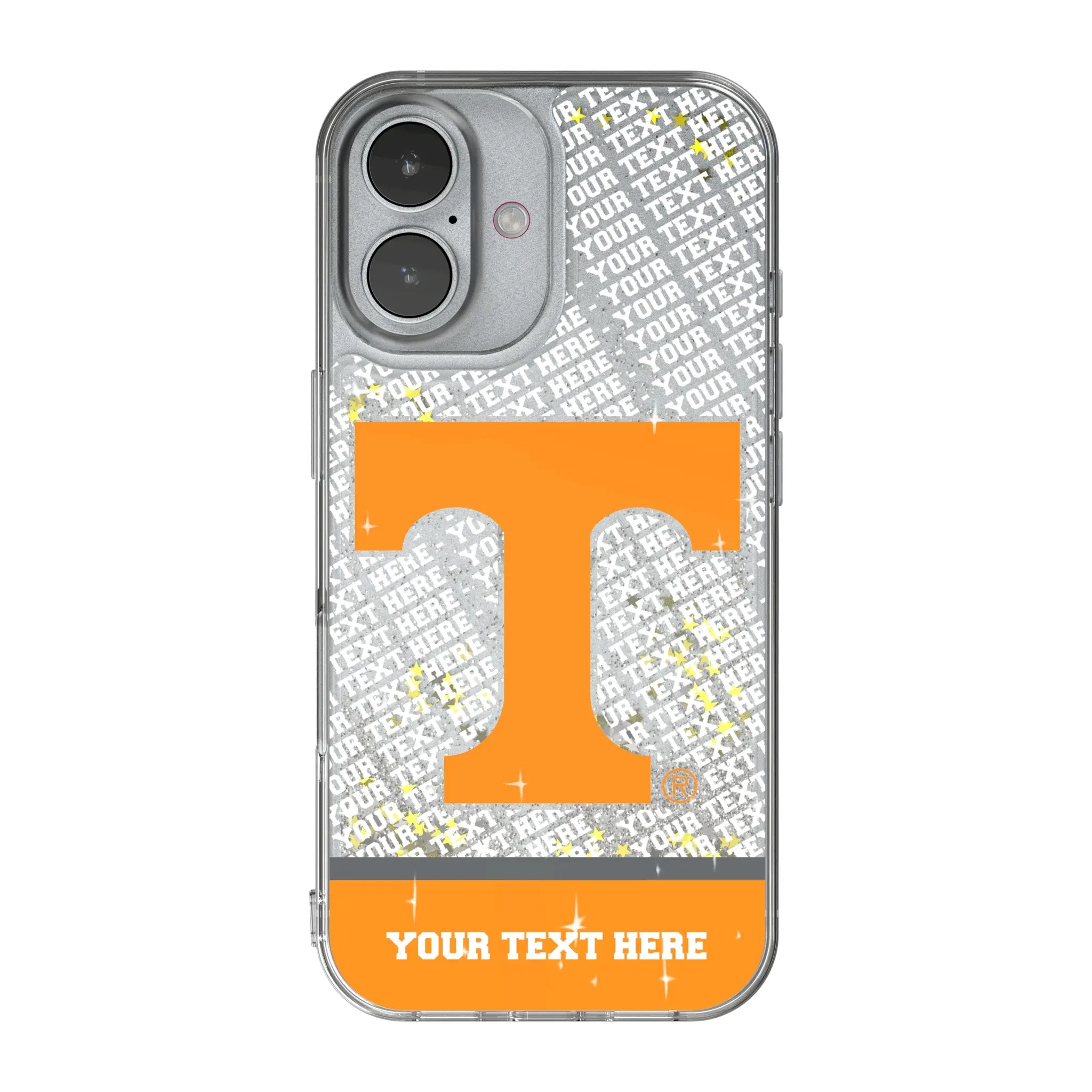 University of Tennessee Volunteers Personalized EndZone Plus iPhone Glitter Phone Case for Apple iPhone