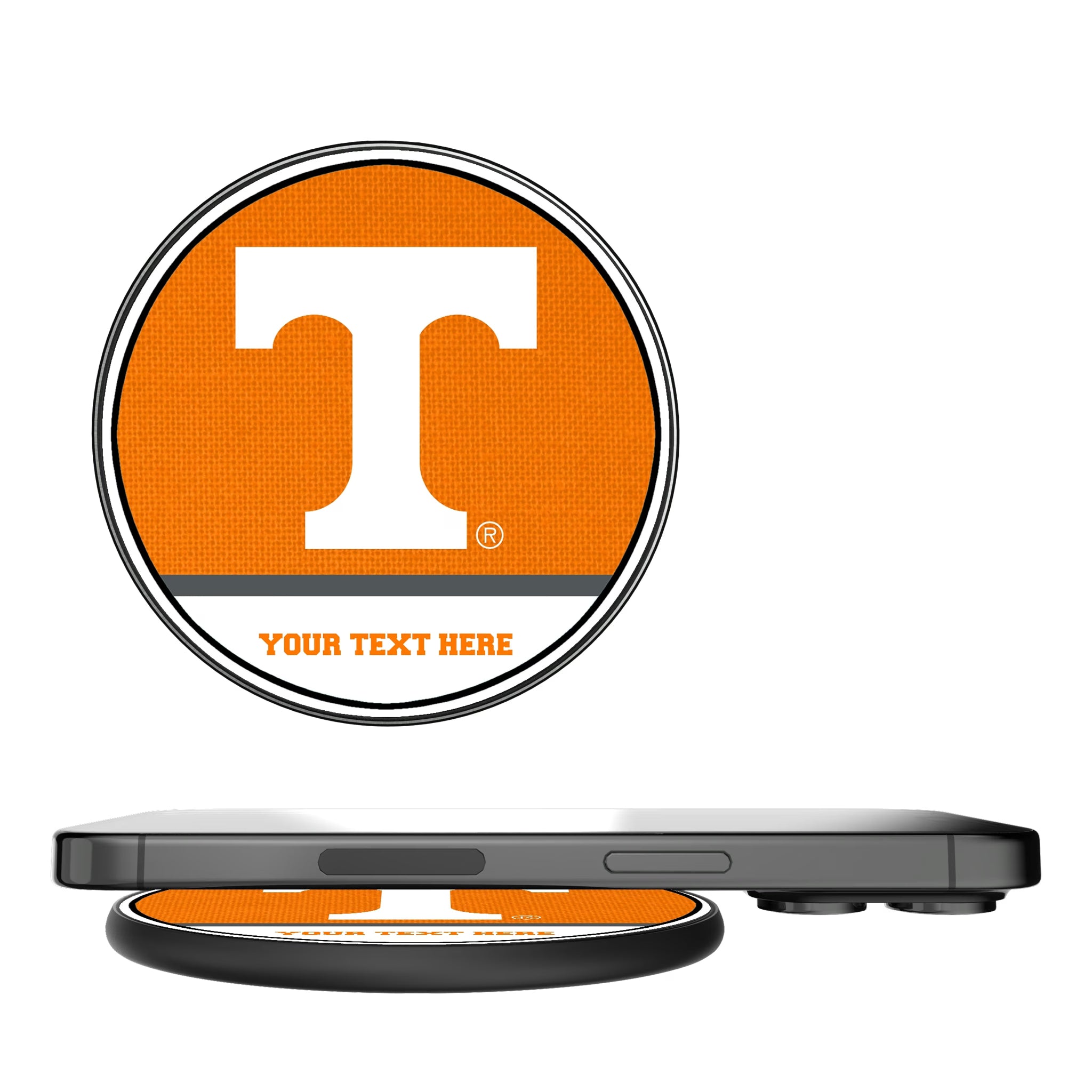 University of Tennessee Volunteers Personalized Endzone Solid 15-Watt Wireless Charger