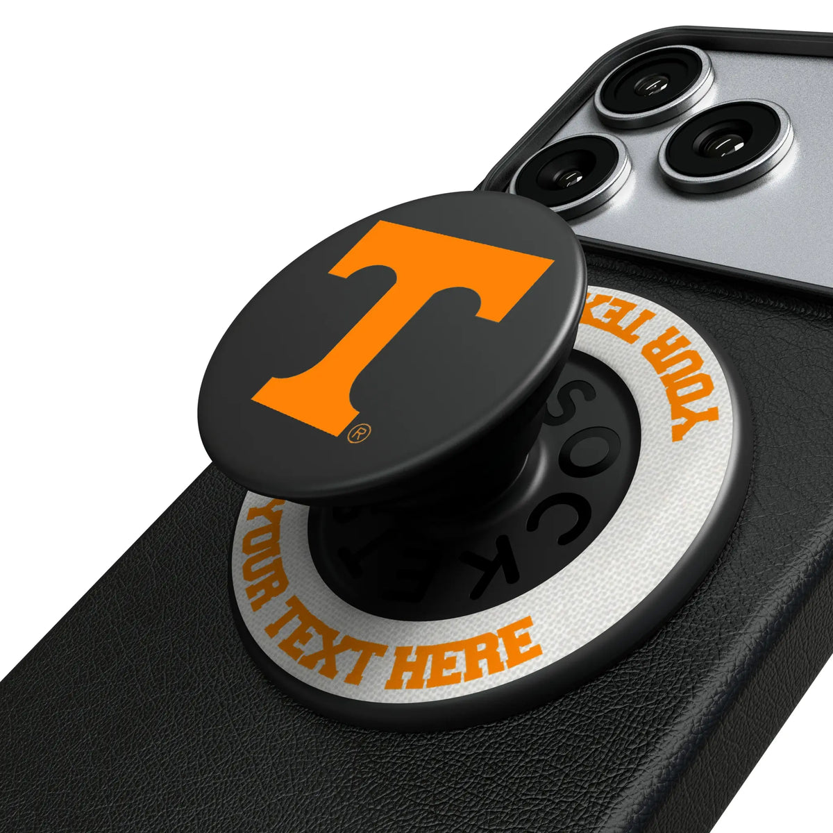University of Tennessee Volunteers Personalized Endzone Solid Popsockets Round Magnetic