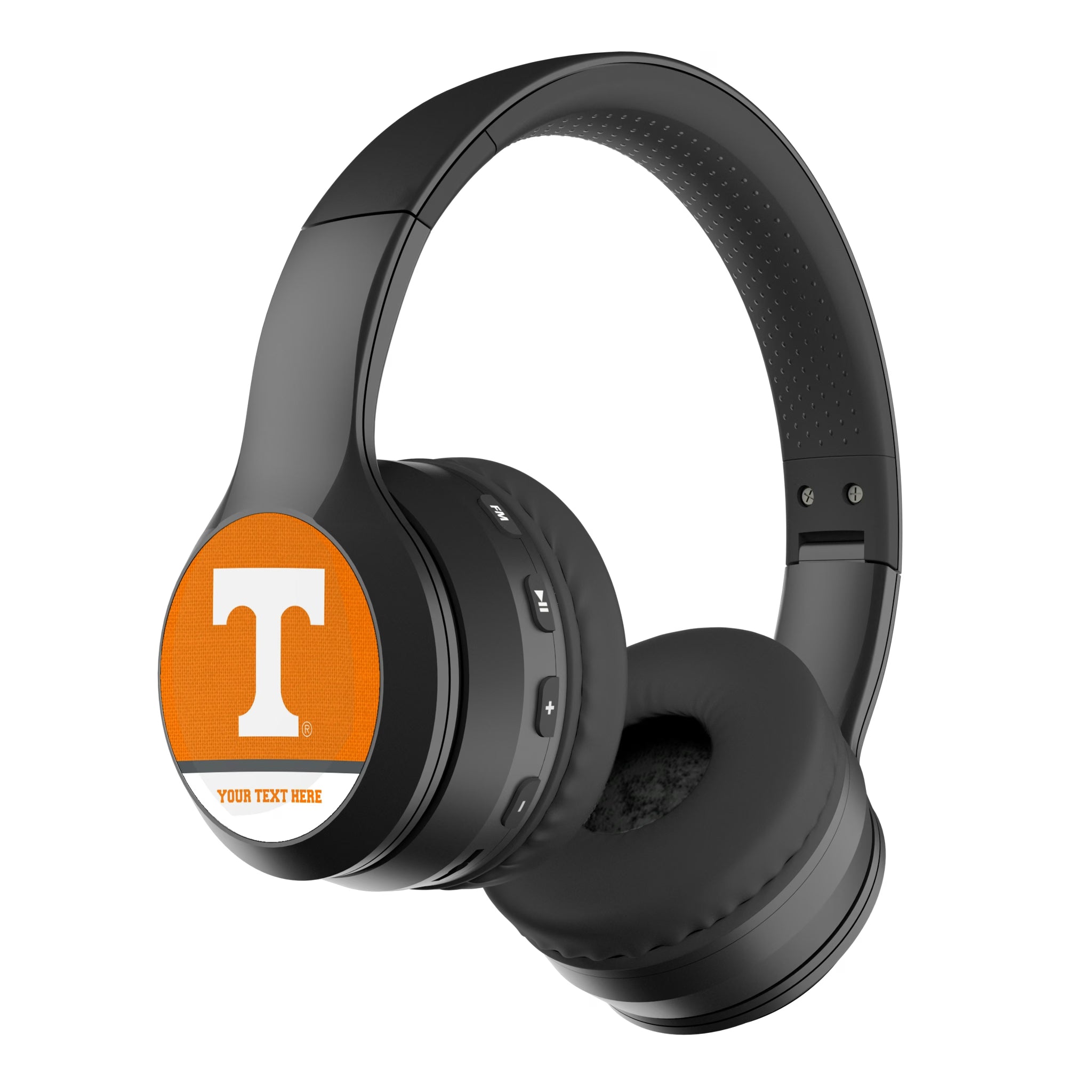 University of Tennessee Volunteers Personalized Endzone Solid Wireless Over-Ear BT Headphones With Case